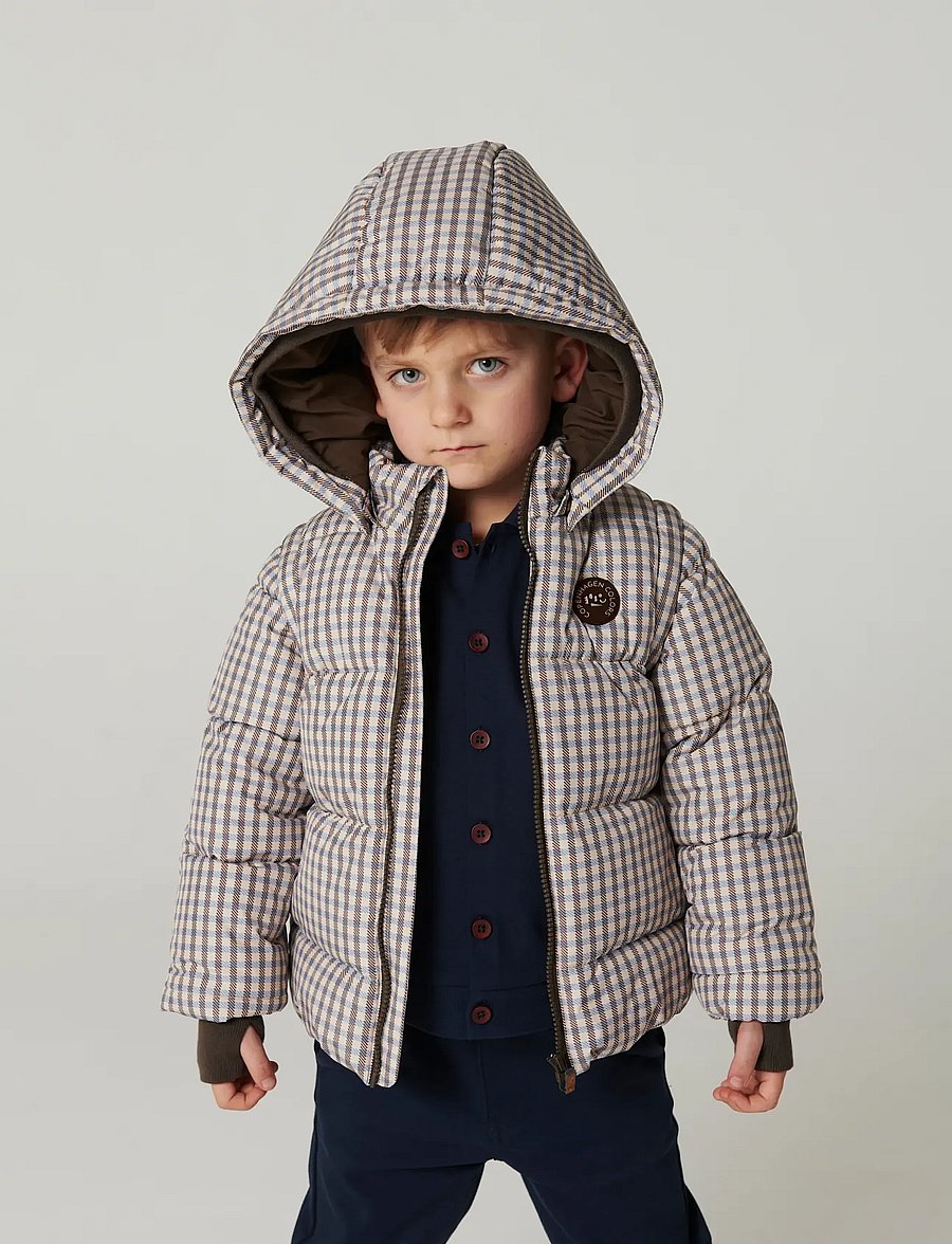 Copenhagen Colors - 2 in 1 Puffer Jacket w. Removable Sleeves - tepitud joped - check aop - 0