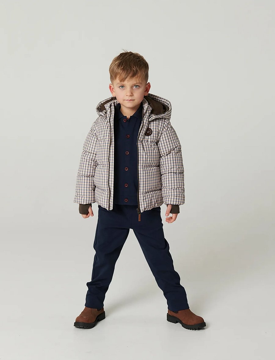 Copenhagen Colors - 2 in 1 Puffer Jacket w. Removable Sleeves - tepitud joped - check aop - 5
