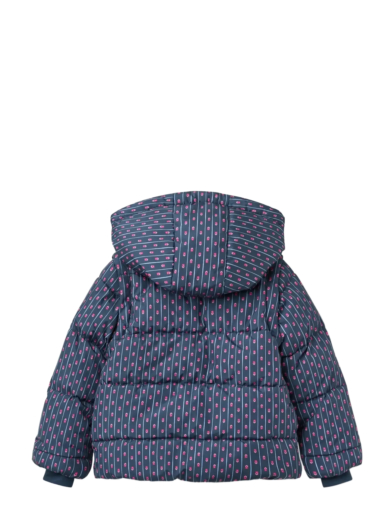 Copenhagen Colors - 2 in 1 Puffer Jacket w. Removable Sleeves - navy flower aop - 2
