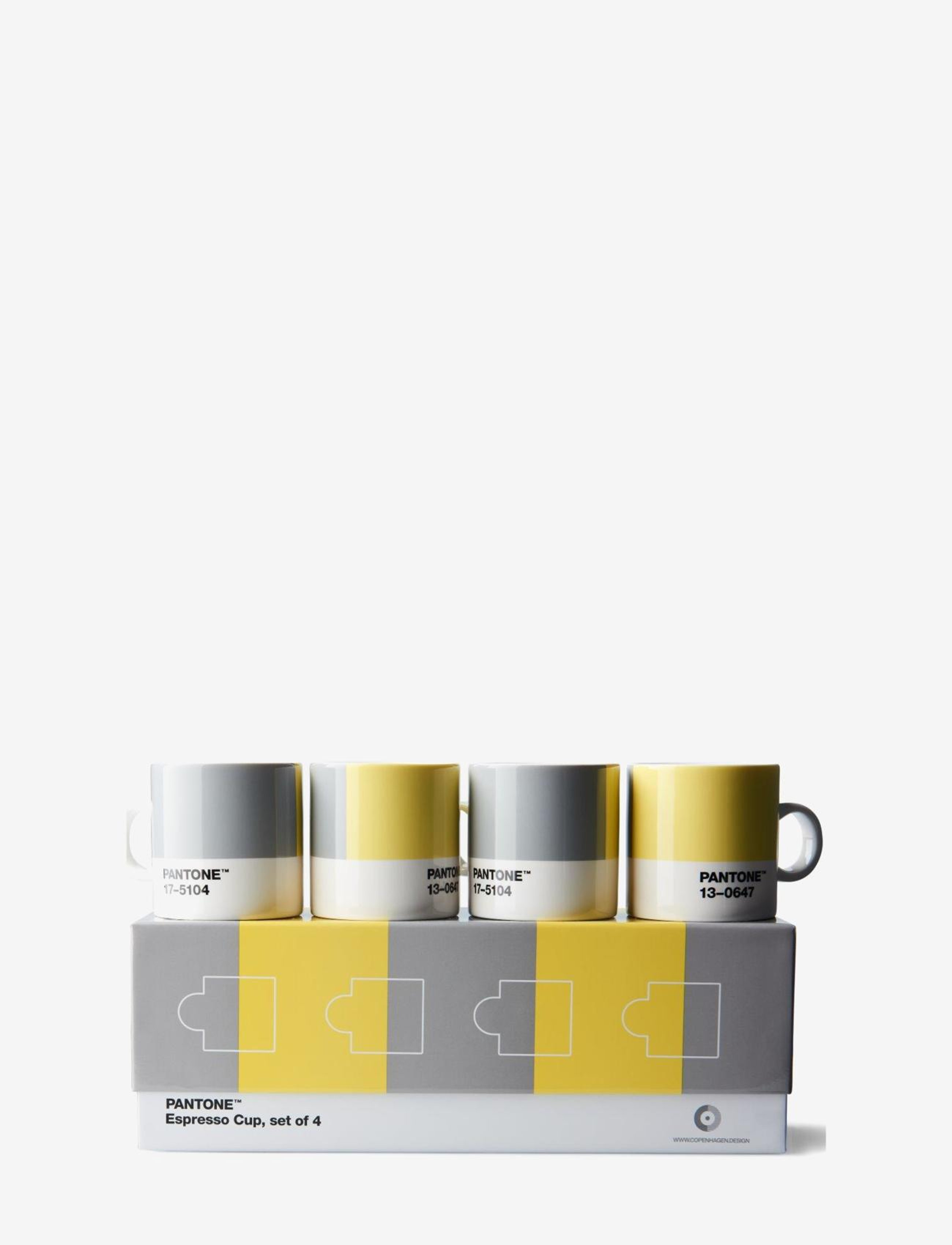 PANTONE Espresso Cup 4 Pcs. Gift Box, Espresso Kop, Multi/mønstret, Str: 12 CL