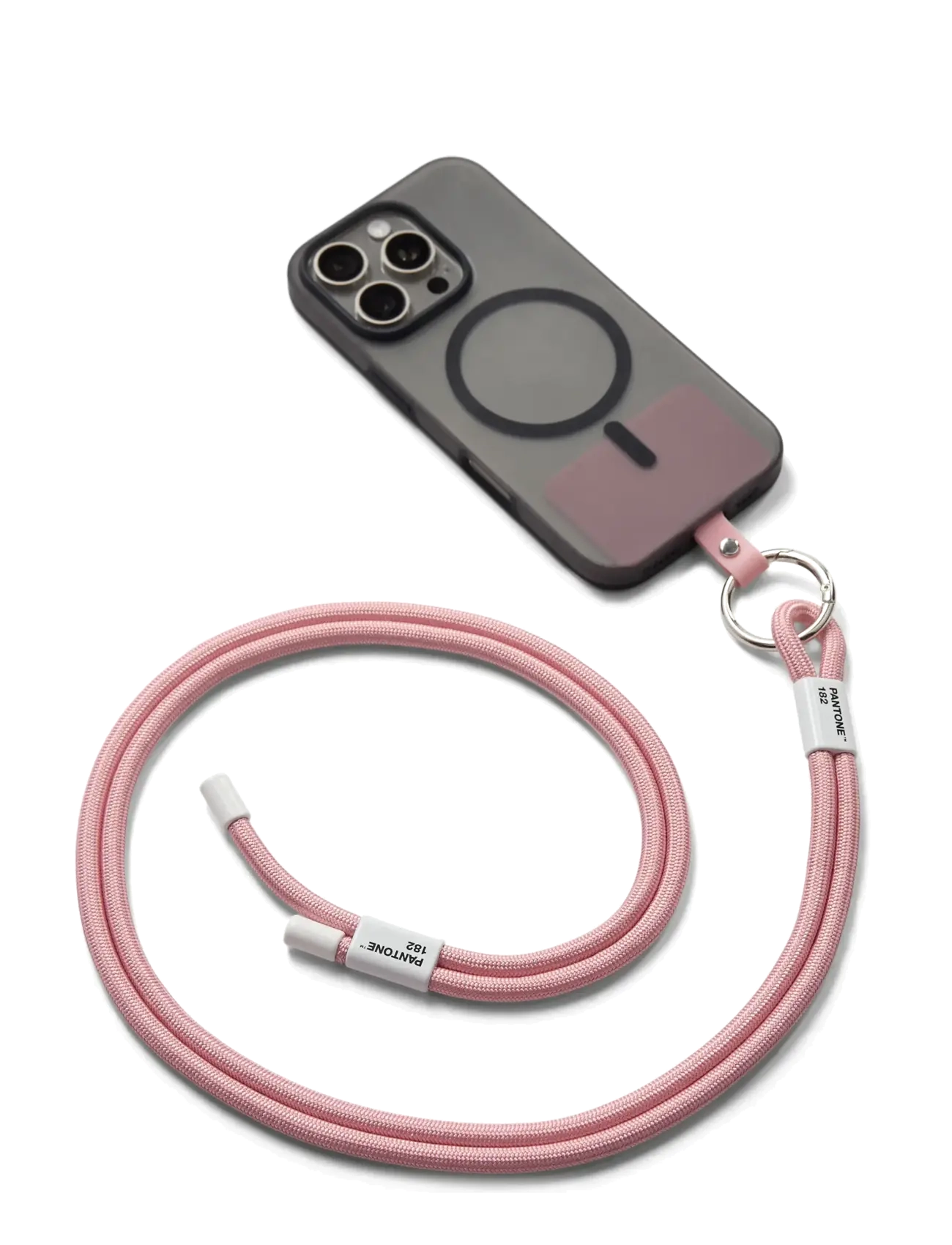 PANTONE Pantone Adjustable Phonestrap - Ferða aukahlutir - LIGHT PINK 182 / pink/rose