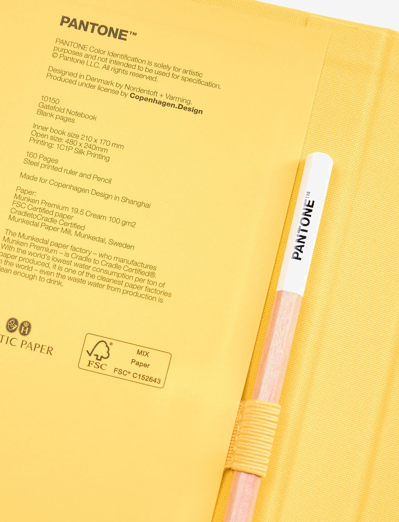 PANTONE - PANTONE NEW NOTEBOOK WITH PENCIL. / LINED - kodu - yellow 012 c - 2