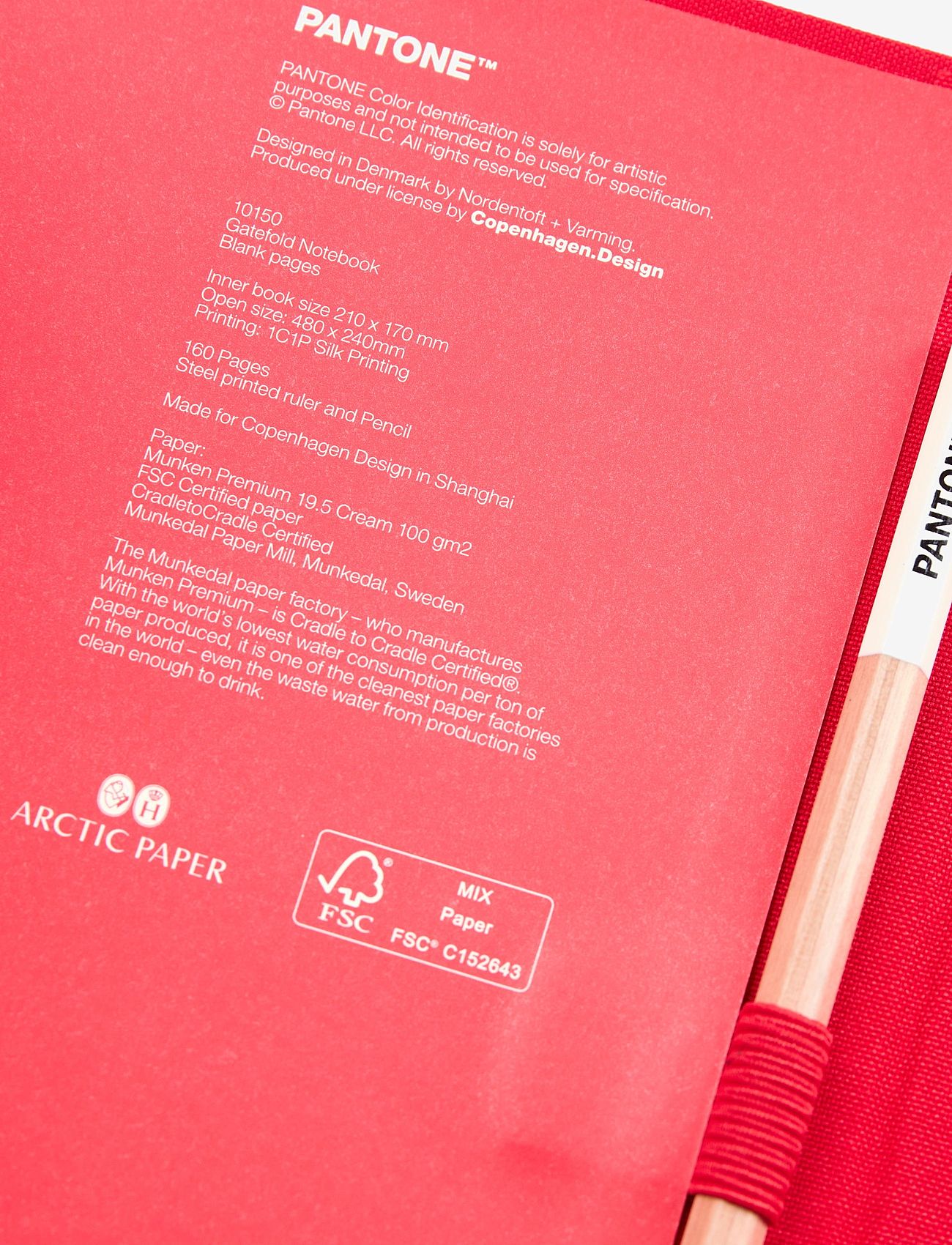 PANTONE - PANTONE NEW NOTEBOOK WITH PENCIL. / LINED - kodu - red 18-1763 - 2