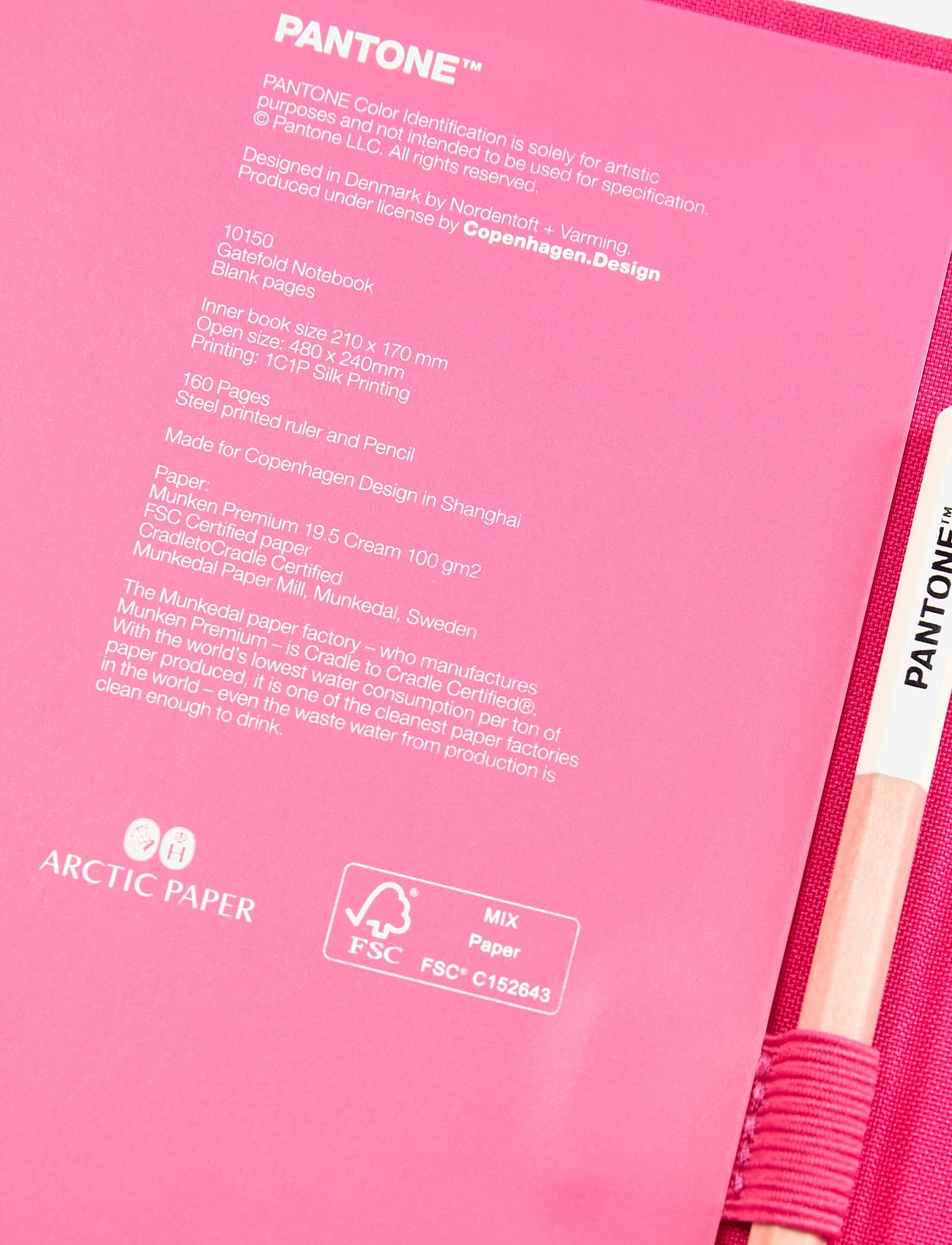 PANTONE - PANTONE NEW NOTEBOOK WITH PENCIL. / LINED - home - pink 18-2143 - 2