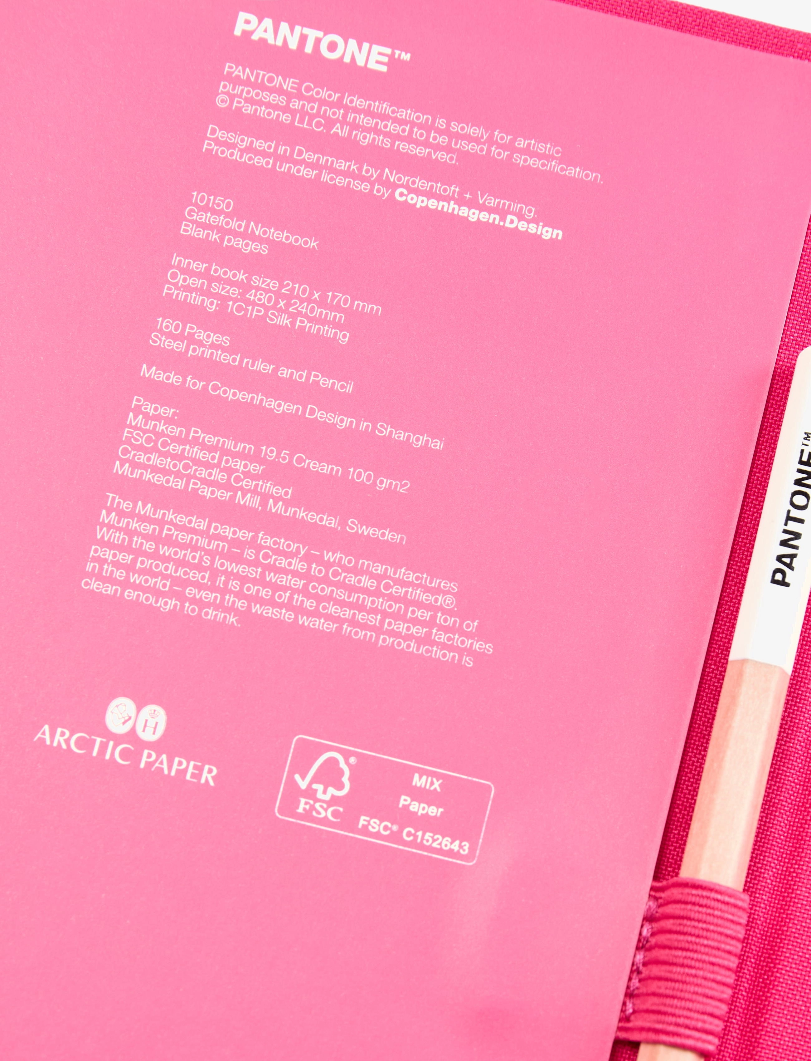 PANTONE - PANTONE NEW NOTEBOOK WITH PENCIL. / LINED - kalendere & notesbøger - pink 18-2143 - 3