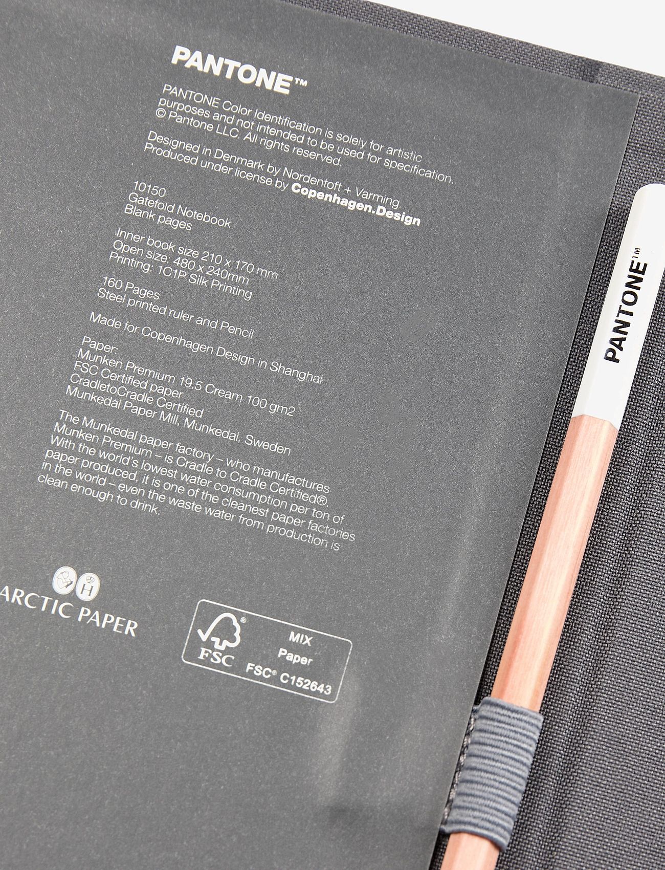 PANTONE - PANTONE NEW NOTEBOOK WITH PENCIL. / LINED - home - grey 19-0203 - 2