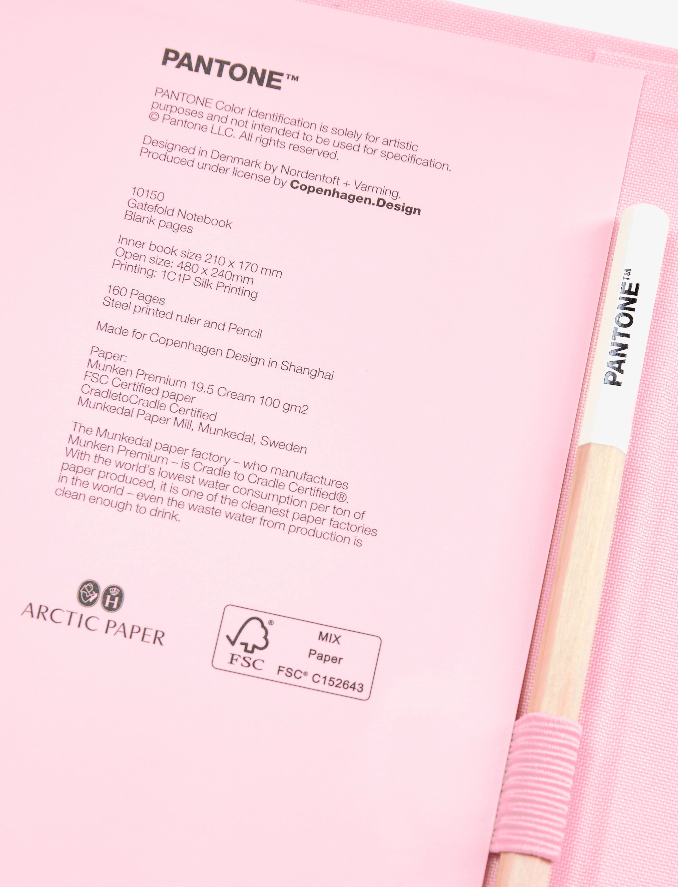 PANTONE - PANTONE NEW NOTEBOOK WITH PENCIL. / LINED - kalendere & notesbøger - light pink 13-2006 - 2