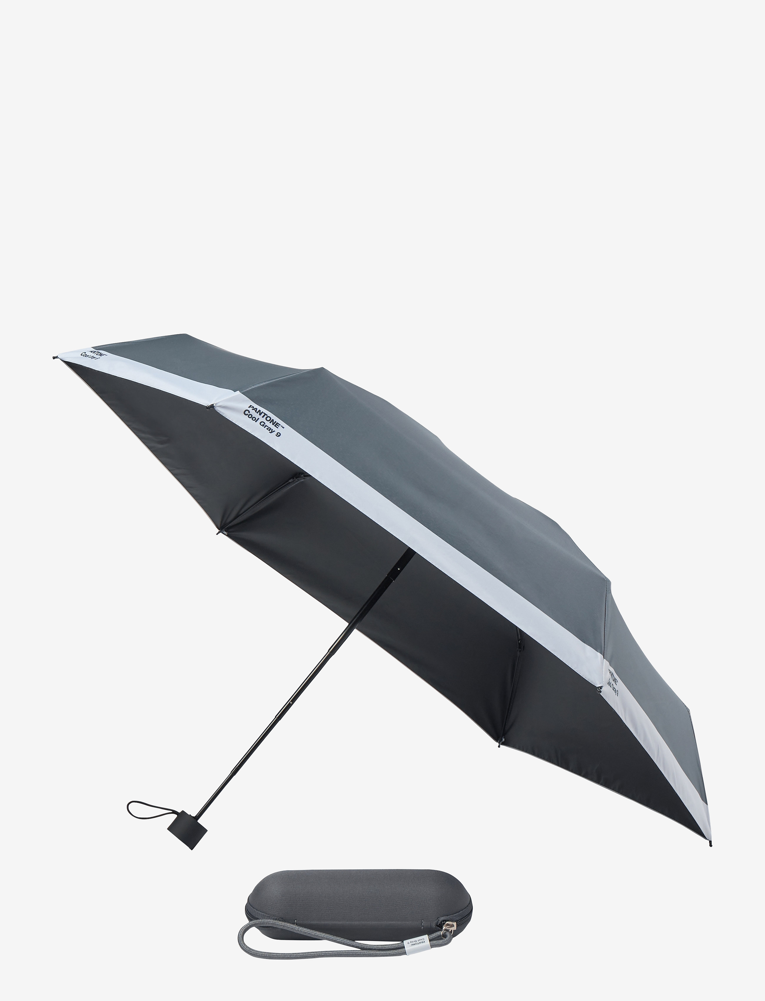 PANTONE Umbrella Folding In Carry Case, 90 cm, Grey, Tilbehør > Paraplyer, Herre