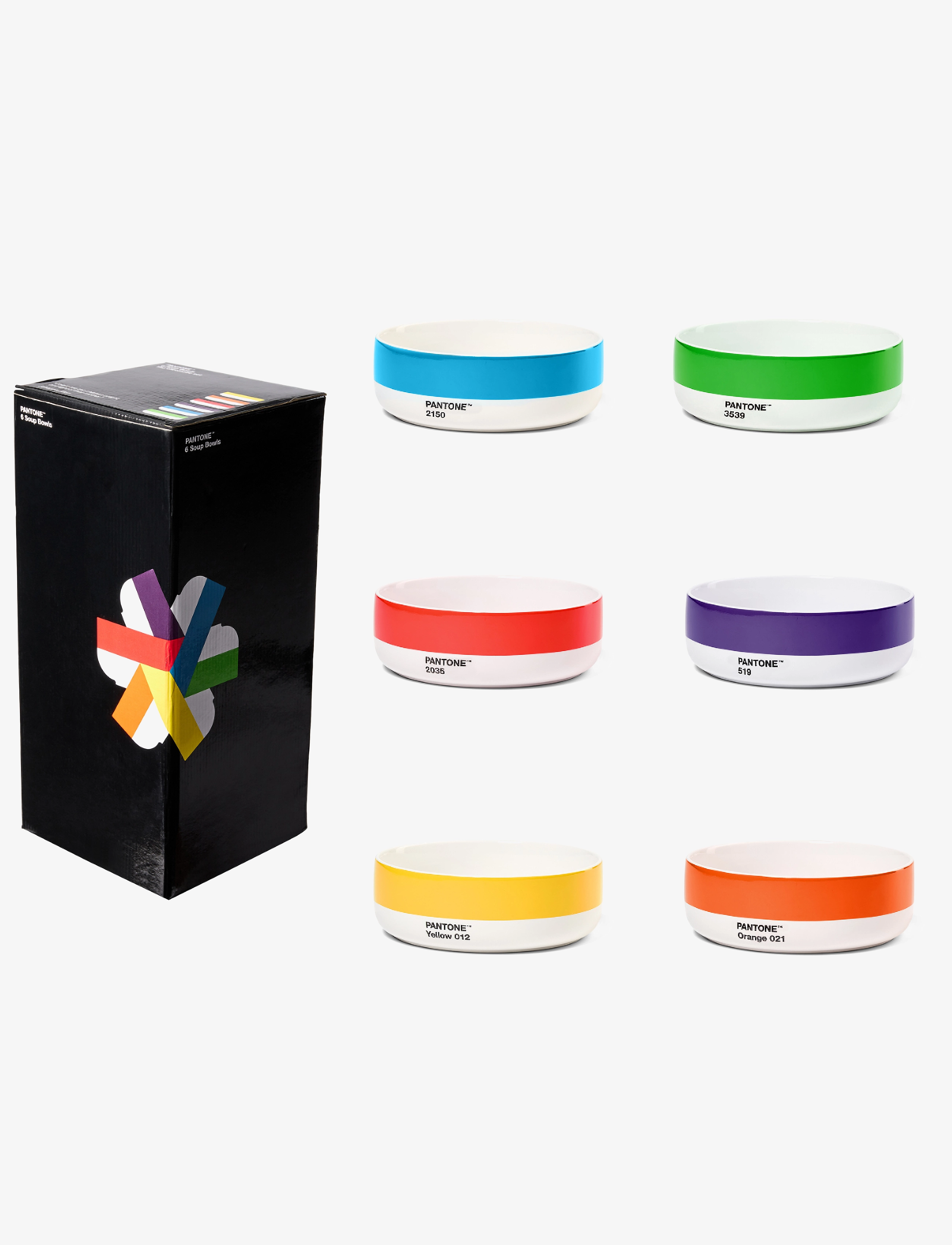 PANTONE Pantone Bowl Giftbox Set Of 6 Patterned - Ø 14.6 CM - Unisex
