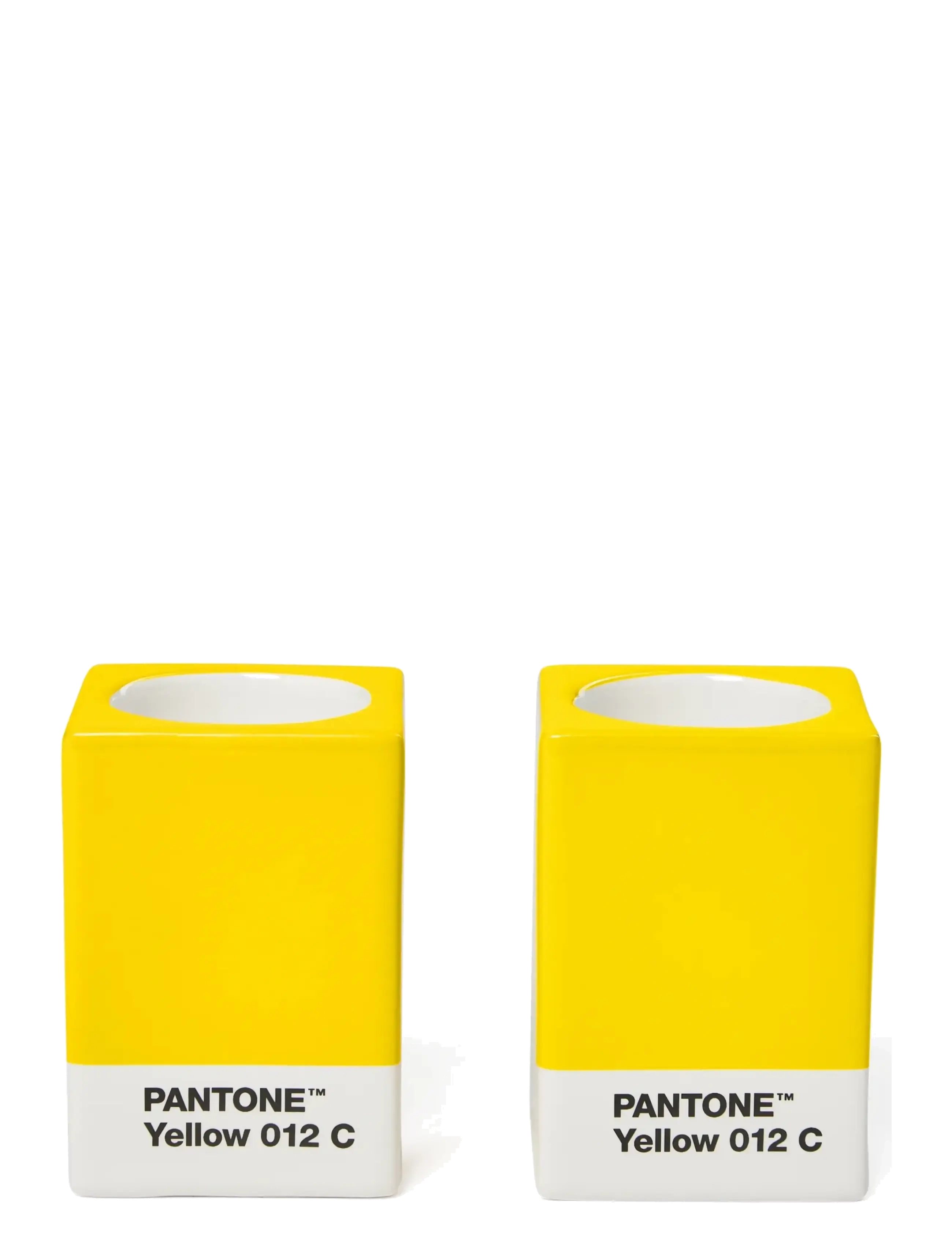 PANTONE Pantone Candlestick Set Of 2, One Size, Yellow, Candle & Tealight Holders > Candle Holders, Unisex