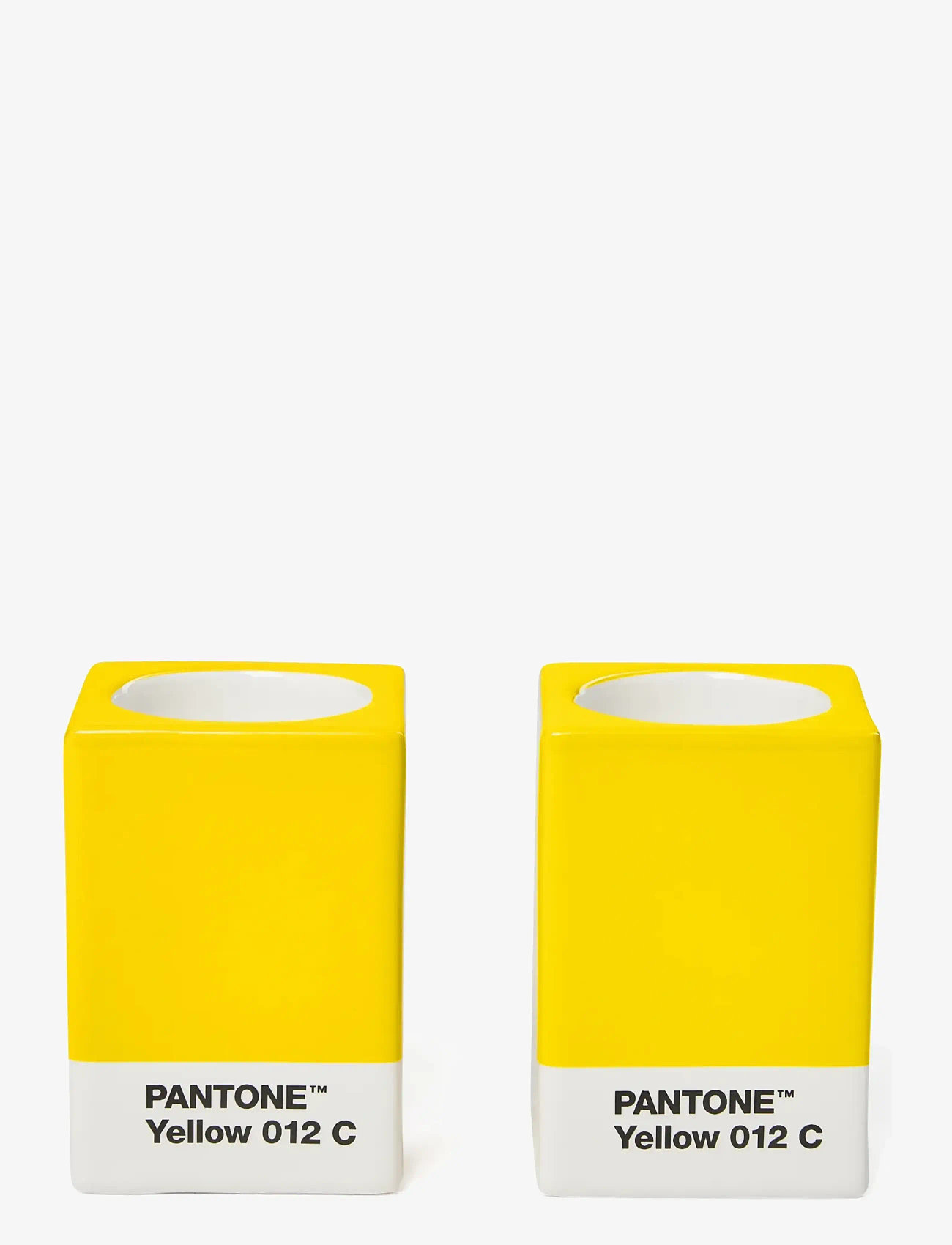 PANTONE - Pantone Candlestick set of 2 - køb efter pris - yellow - 0