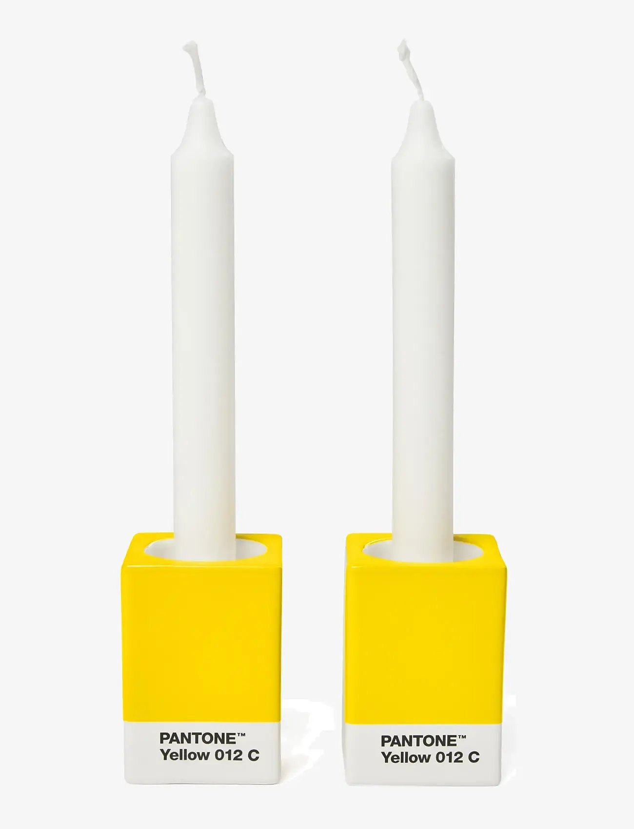 PANTONE - Pantone Candlestick set of 2 - køb efter pris - yellow - 1