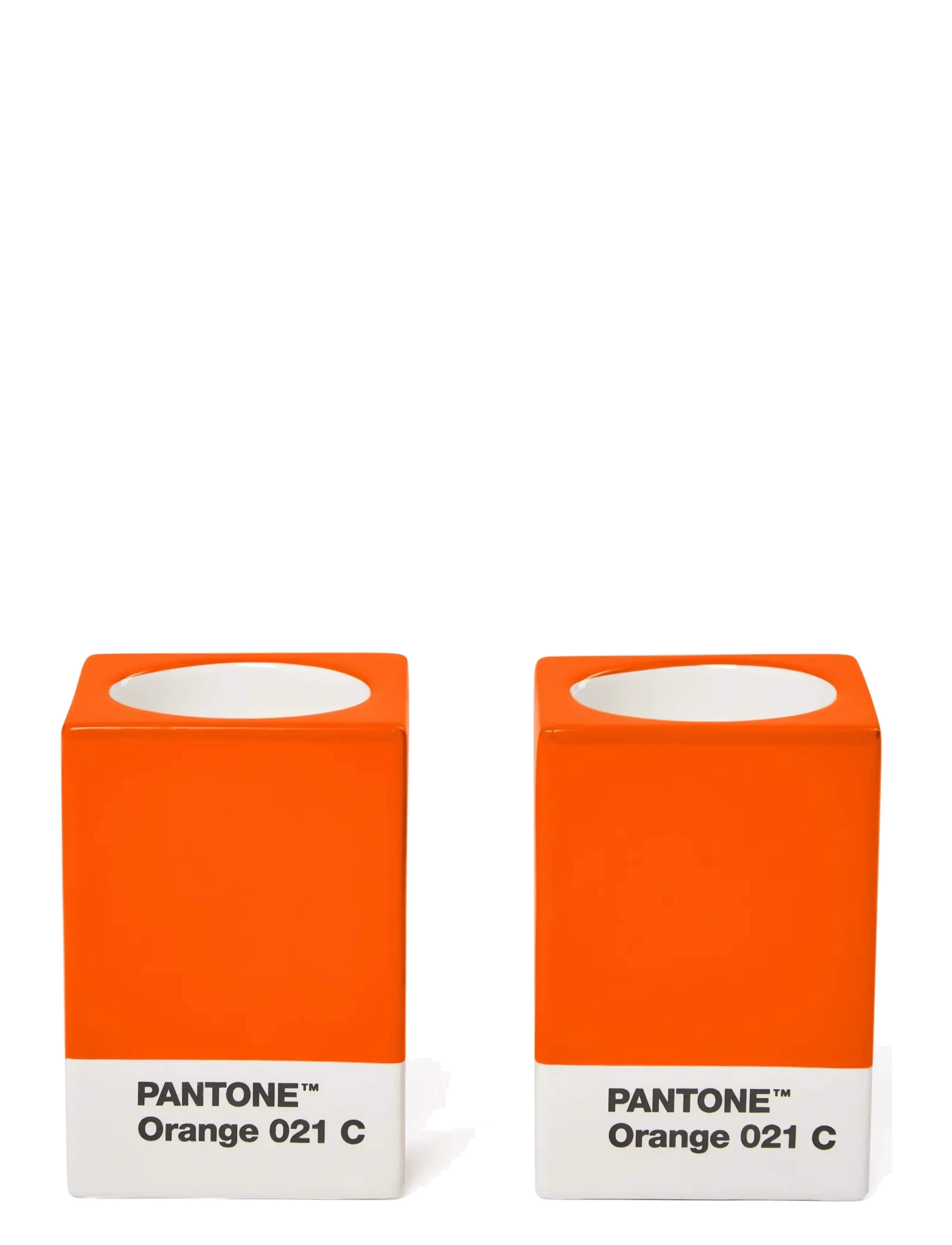 PANTONE Candlestick Set Of 2, Lysestage, Orange, Str: ONE SIZE