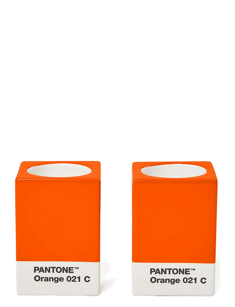 PANTONE - Pantone Candlestick set of 2 - küünlajalad - orange - 0
