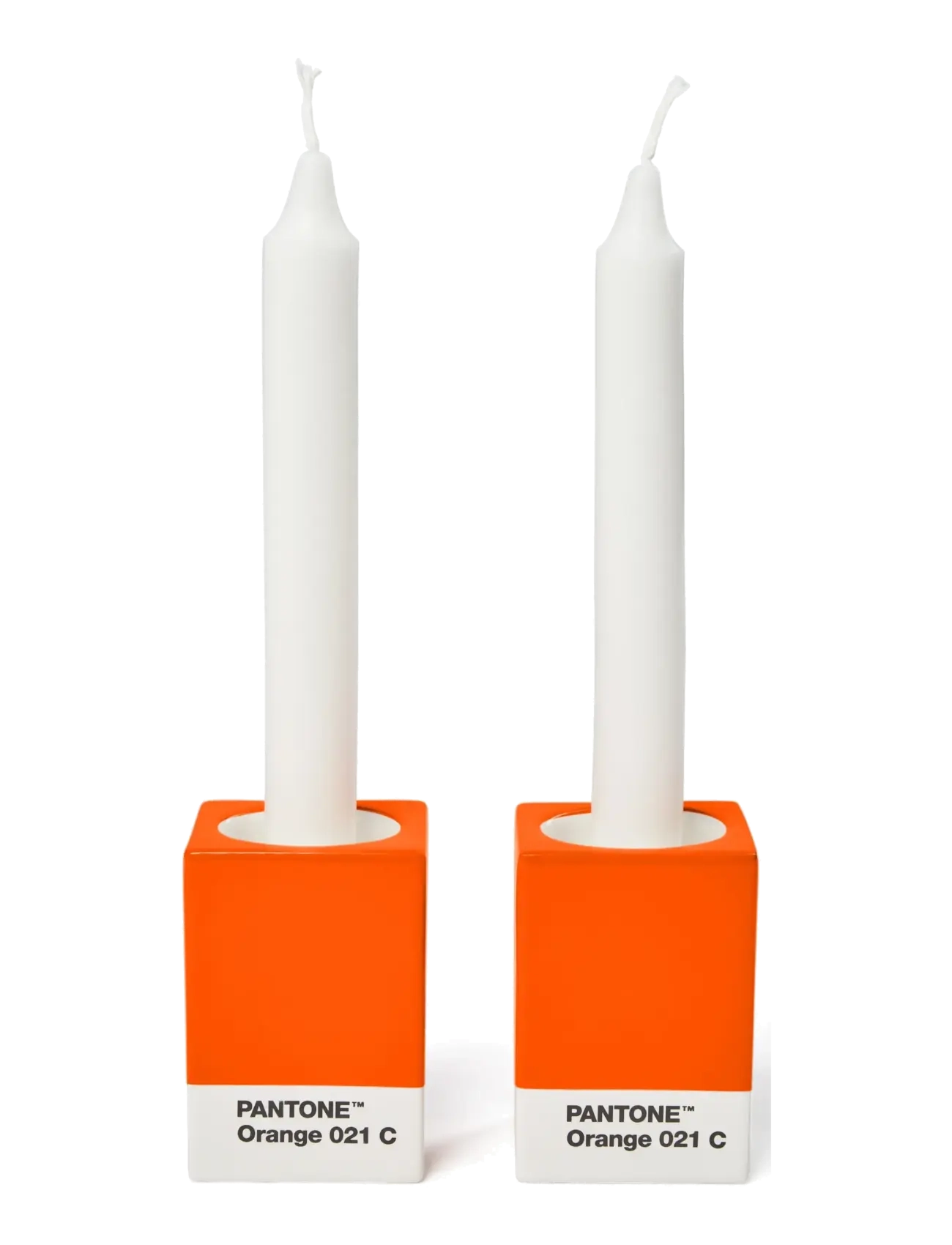 PANTONE - Pantone Candlestick set of 2 - køb efter pris - orange - 1