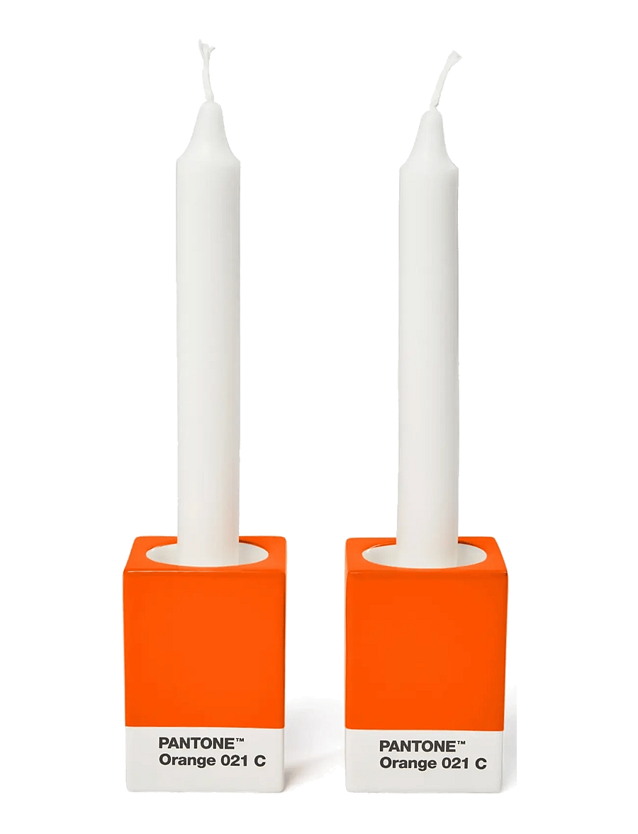 PANTONE - Pantone Candlestick set of 2 - küünlajalad - orange - 1