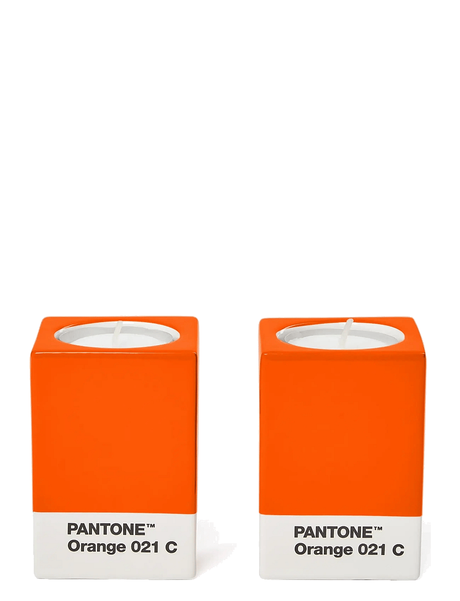 PANTONE - Pantone Candlestick set of 2 - küünlajalad - orange - 3