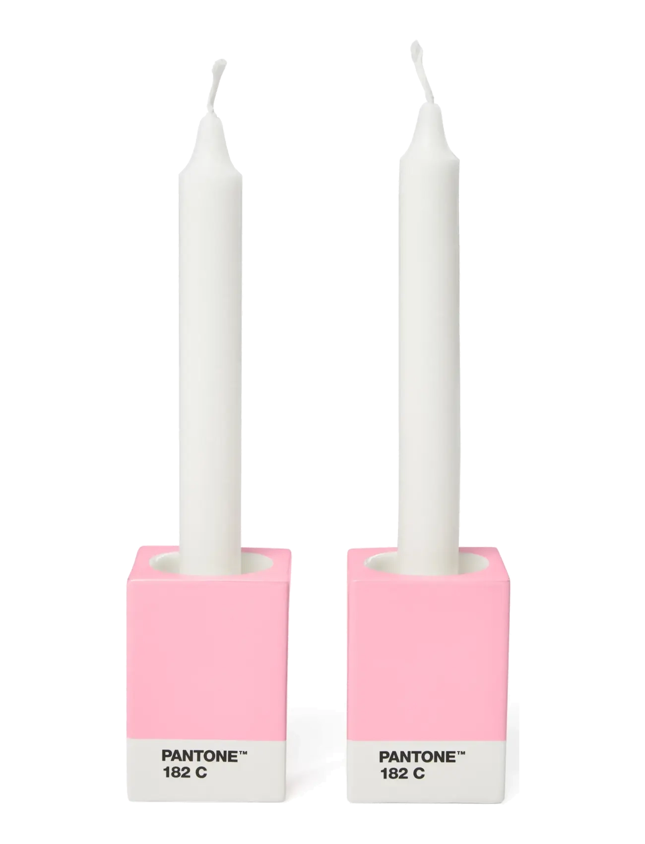 PANTONE Pantone Candlestick Set Of 2 Pink - One Size - Unisex