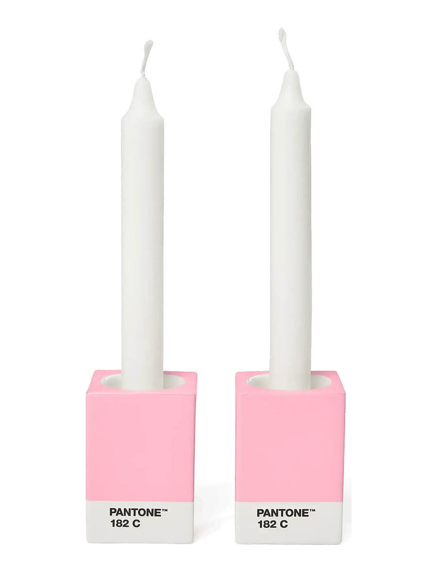 PANTONE - Pantone Candlestick set of 2 - küünlajalad - light pink - 0
