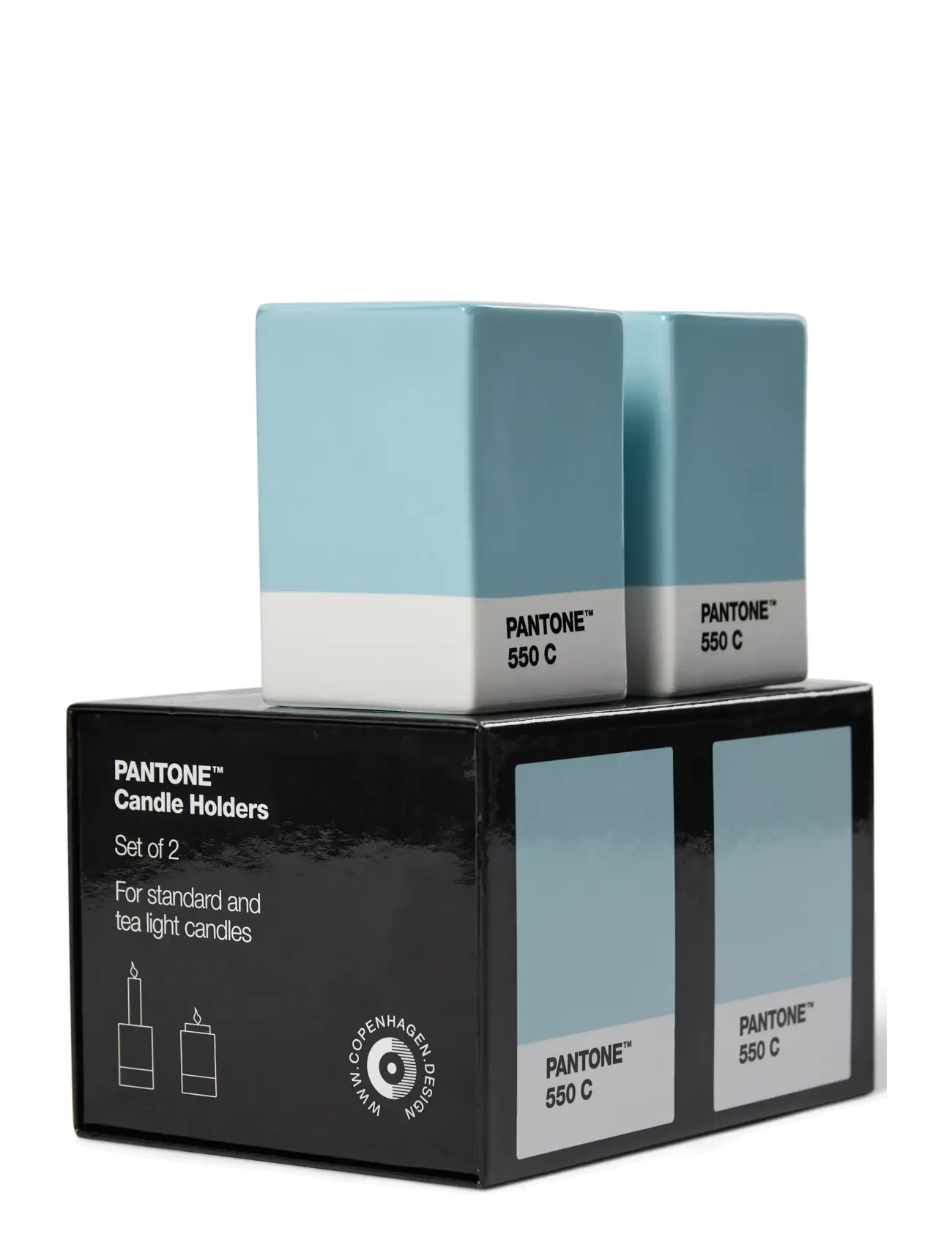 PANTONE - Pantone Candlestick set of 2 - køb efter pris - light blue - 3