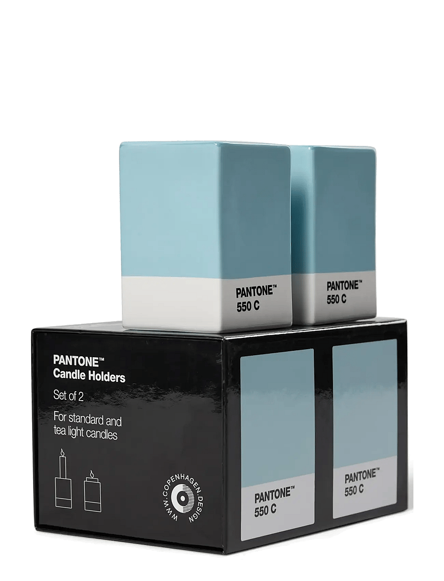 PANTONE - Pantone Candlestick set of 2 - küünlajalad - light blue - 3