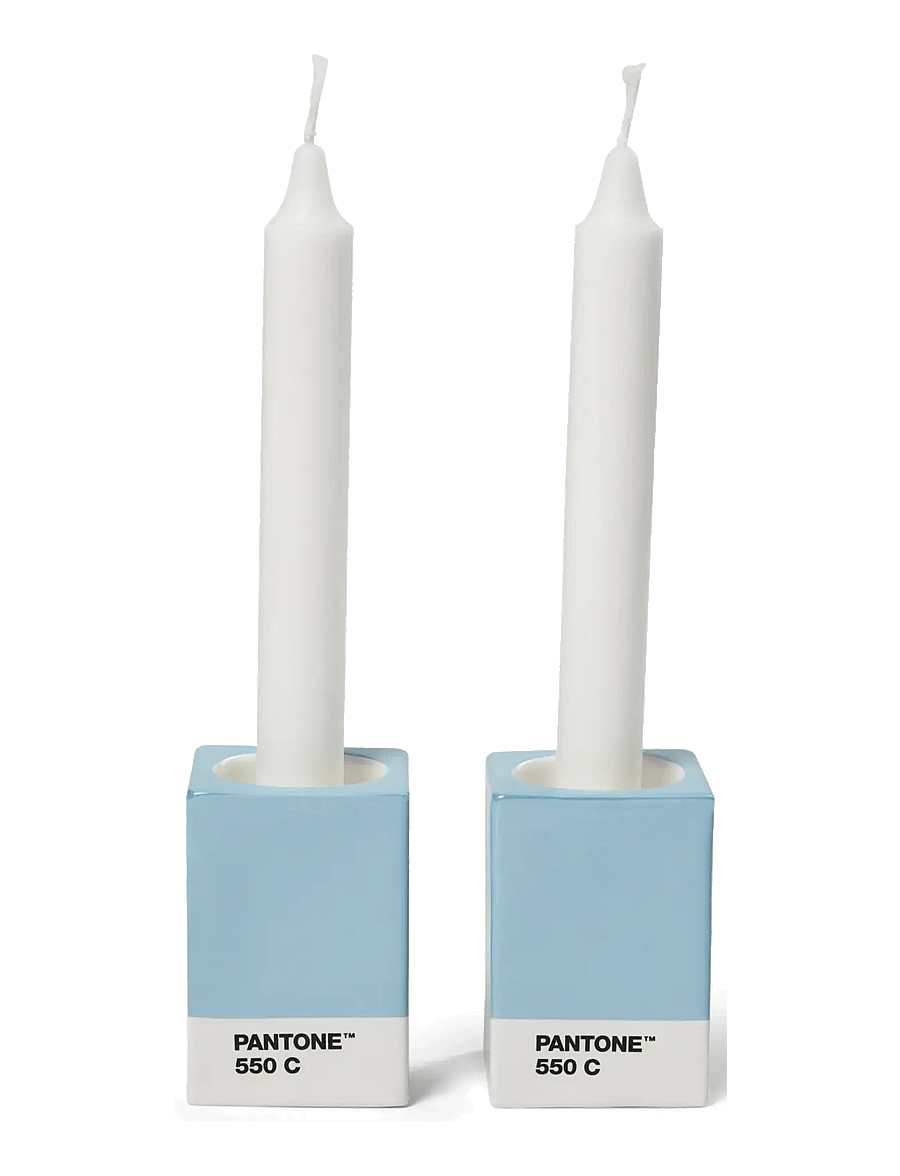 PANTONE - Pantone Candlestick set of 2 - küünlajalad - light blue - 0