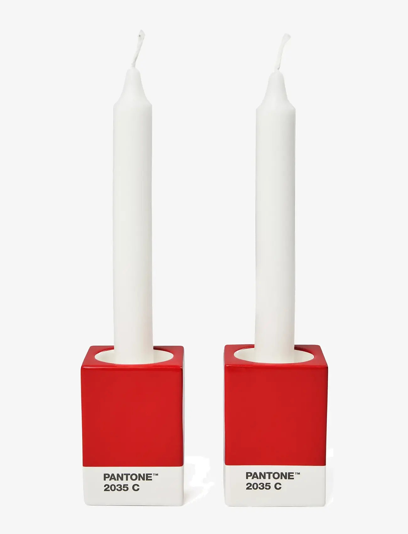 PANTONE - Pantone Candlestick set of 2 - die niedrigsten preise - red - 0