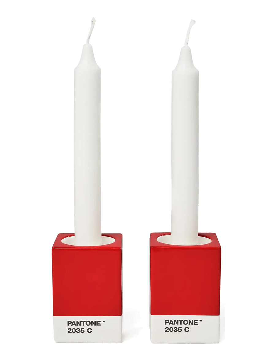 PANTONE - Pantone Candlestick set of 2 - küünlajalad - red - 0