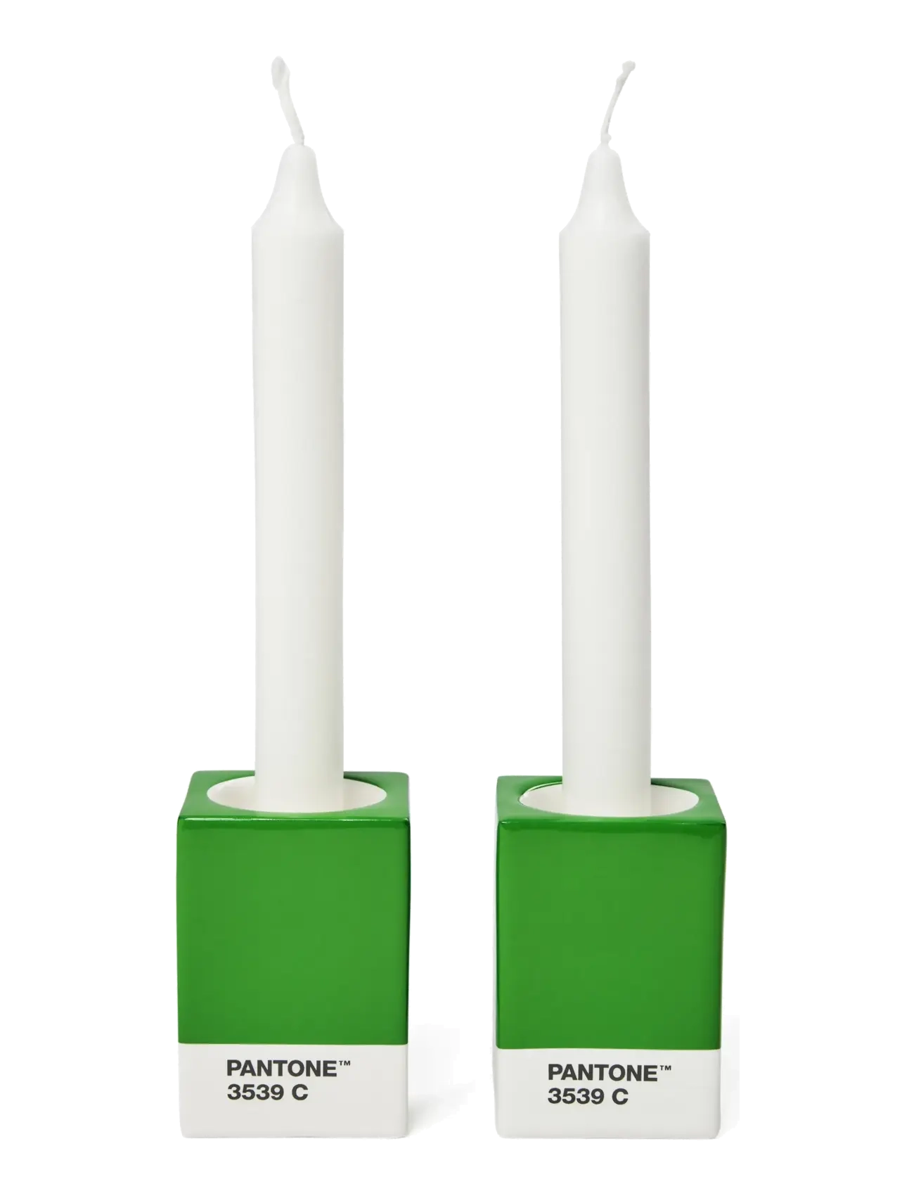 PANTONE Pantone Candlestick Set Of 2 Grün - One Size - Unisex