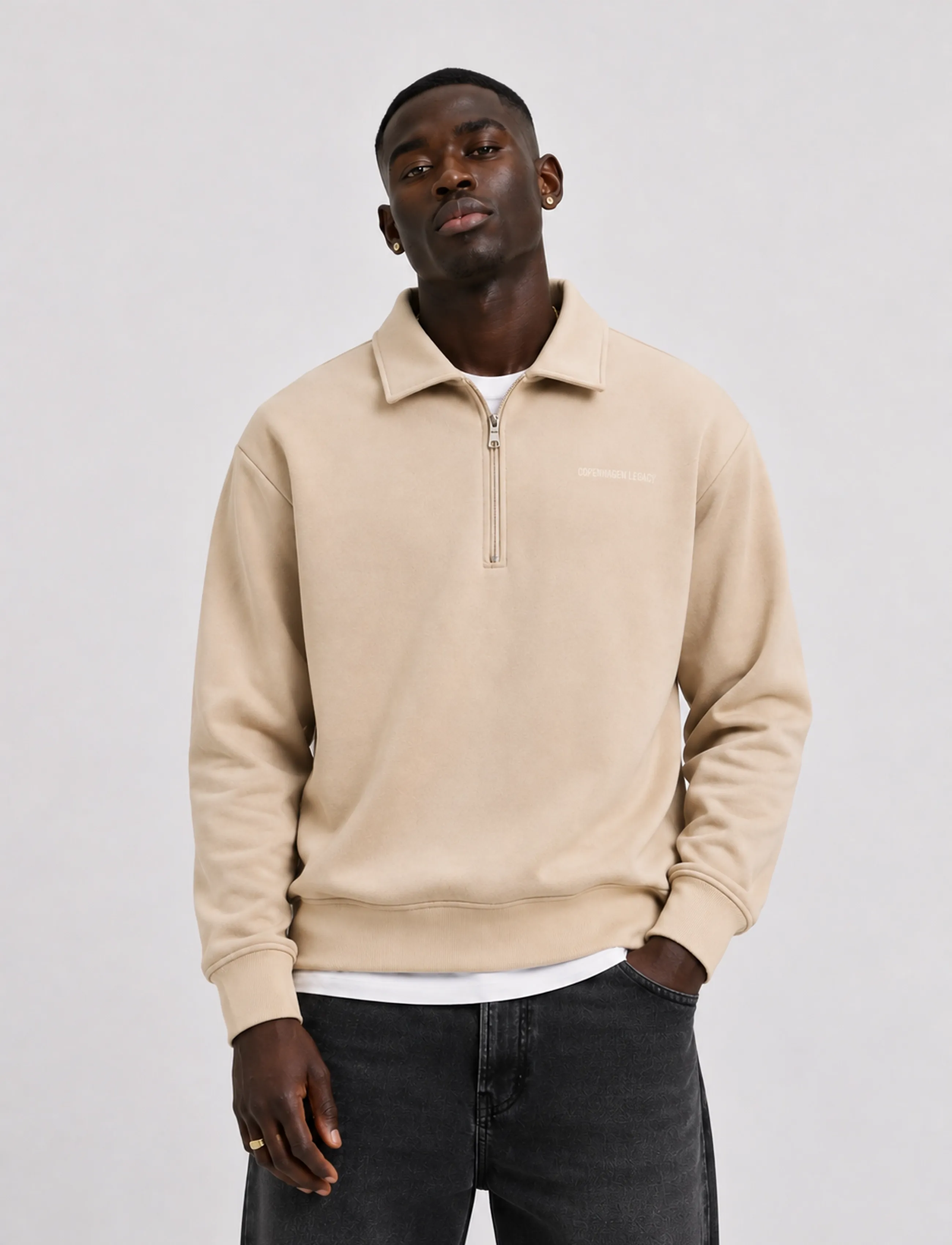 Copenhagen Legacy - HALF ZIP SWEAT - sügisene kokkuhoid - desert - 3