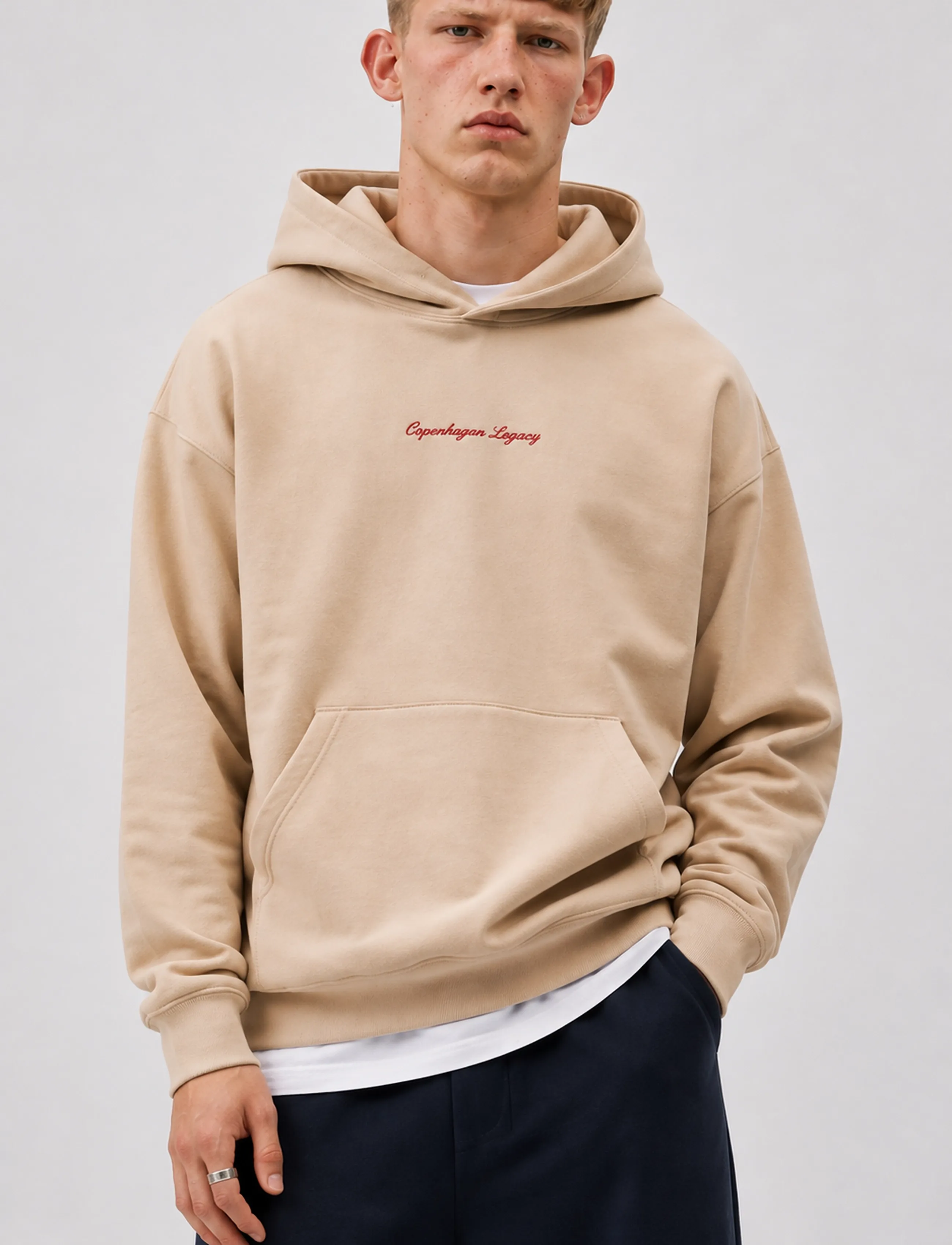 Copenhagen Legacy - HOODIE WASHED - dressipluusid - khaki - 3