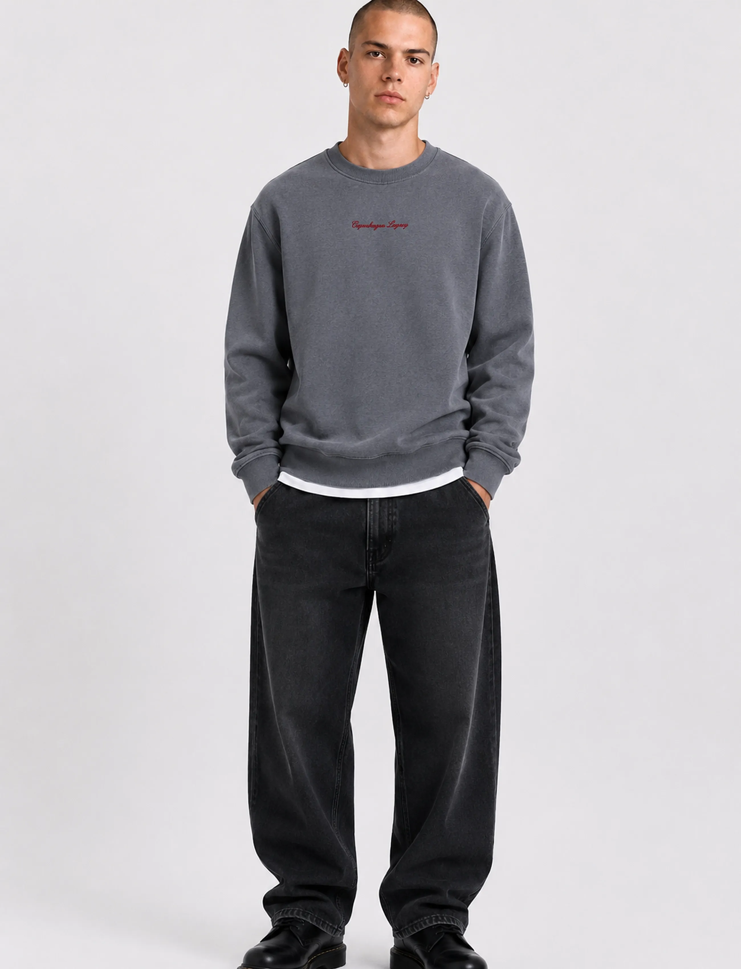 Copenhagen Legacy - SWEATSHIRTS CREWNECK WASHED - efterårsbesparelser - grey - 0
