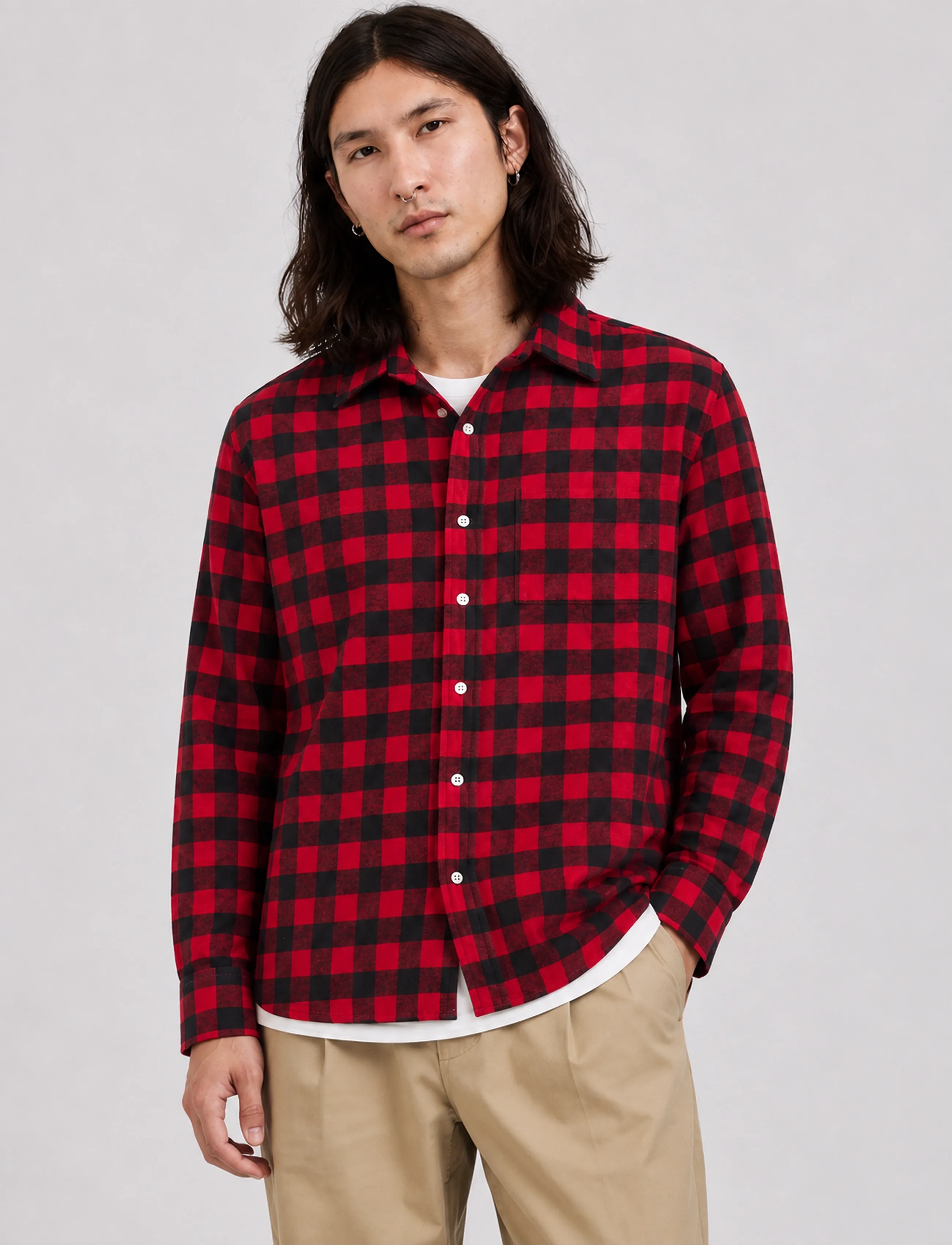 Copenhagen Legacy - SHIRT FLANNEL - men - red/black chequered - 3