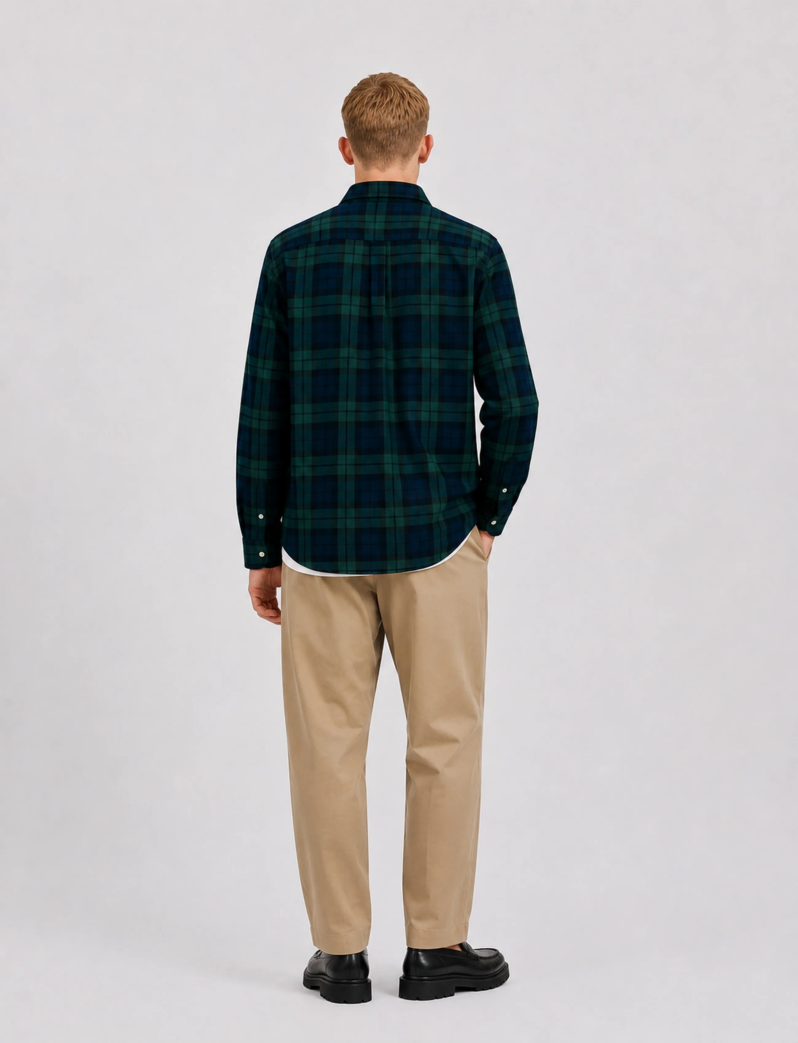 Copenhagen Legacy - SHIRT FLANNEL - men - navy/green chequered - 4