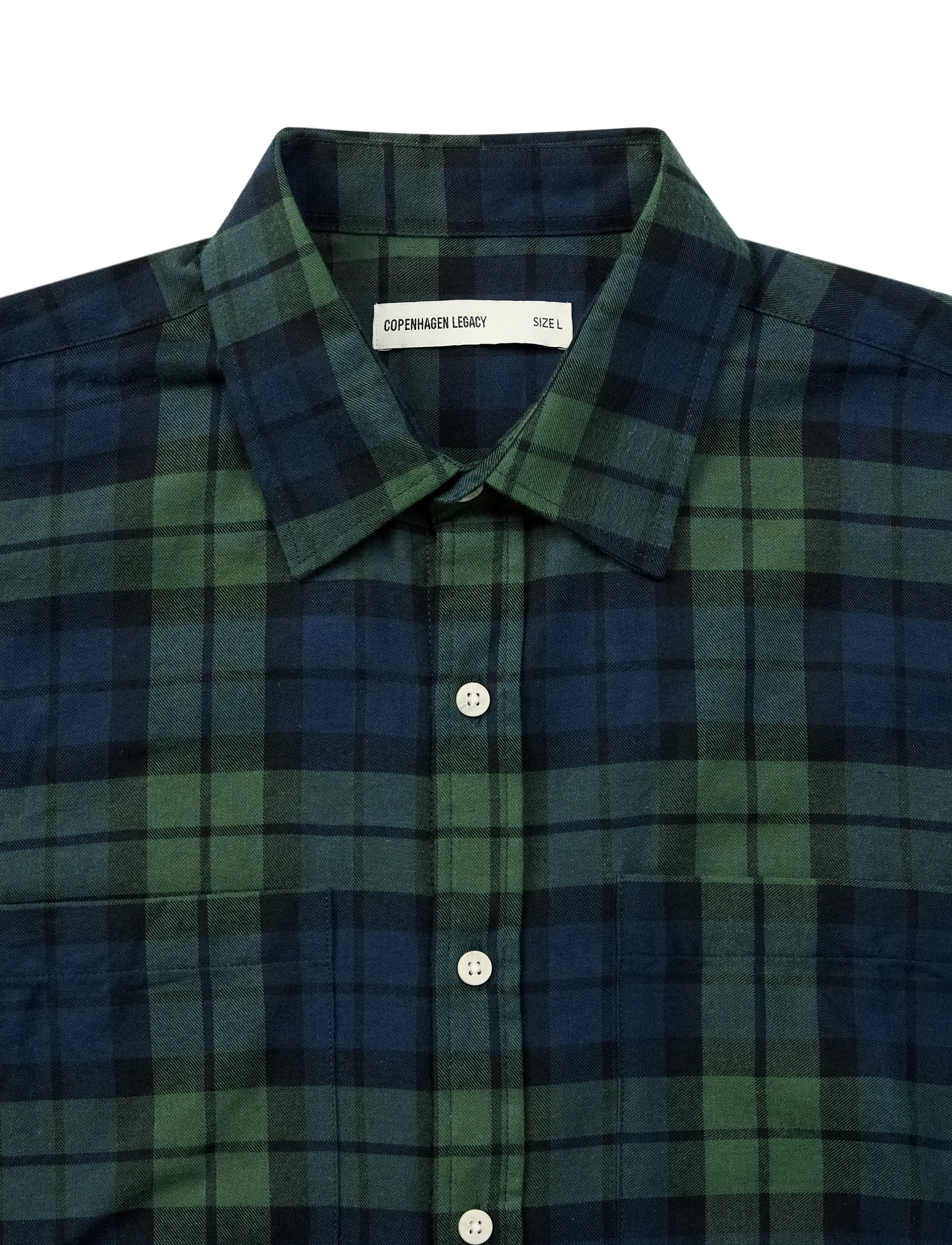 Copenhagen Legacy - SHIRT FLANNEL - men - navy/green chequered - 5