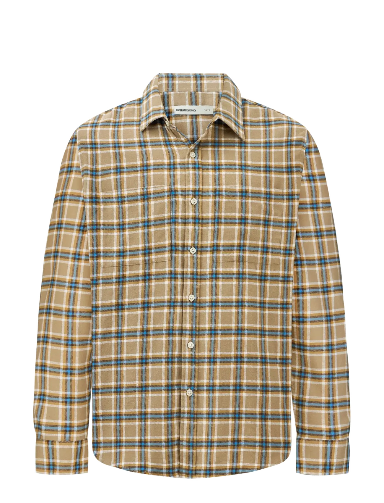 Copenhagen Legacy SHIRT FLANNEL - Copenhagen Legacy - CHEQUERED KHAKI / beige