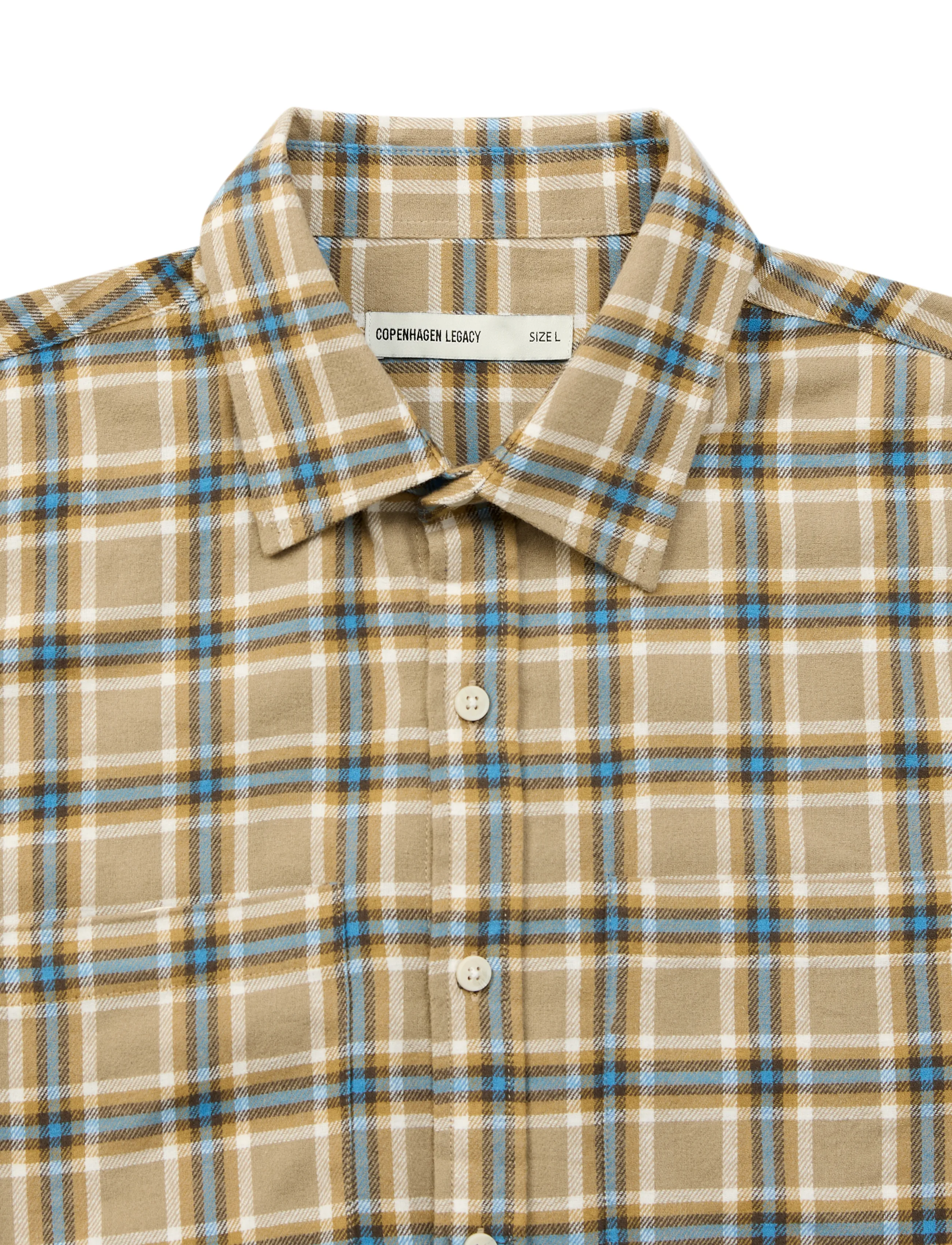 Copenhagen Legacy - SHIRT FLANNEL - men - chequered khaki - 4