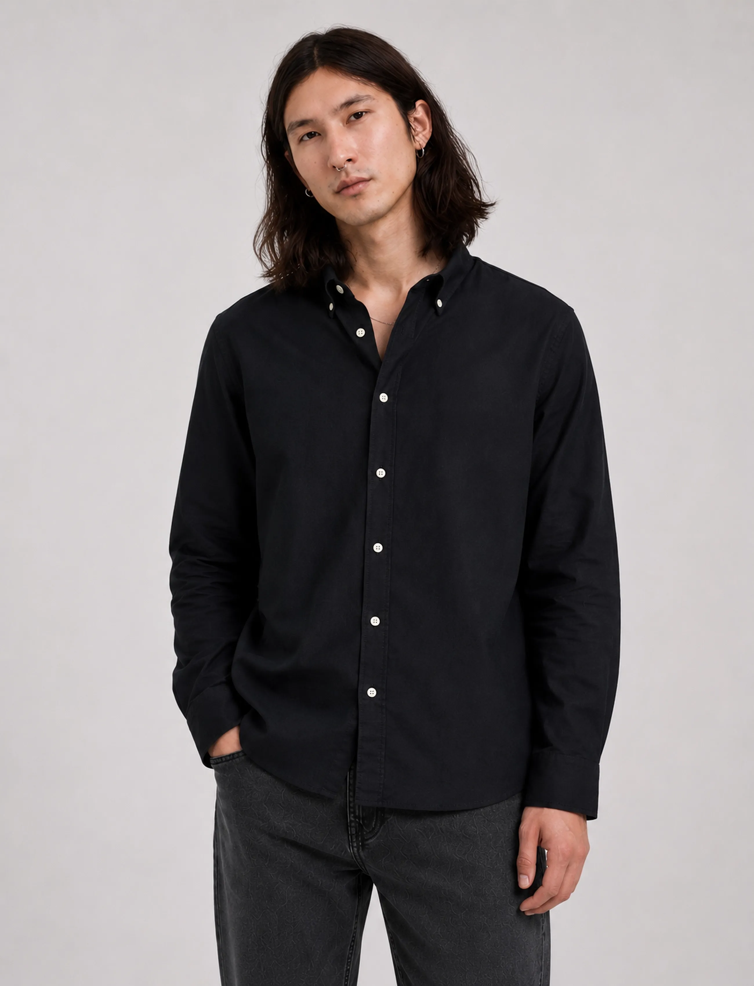 Copenhagen Legacy - SHIRT OXFORD BUTTON DOWN - oxford shirts - black - 3
