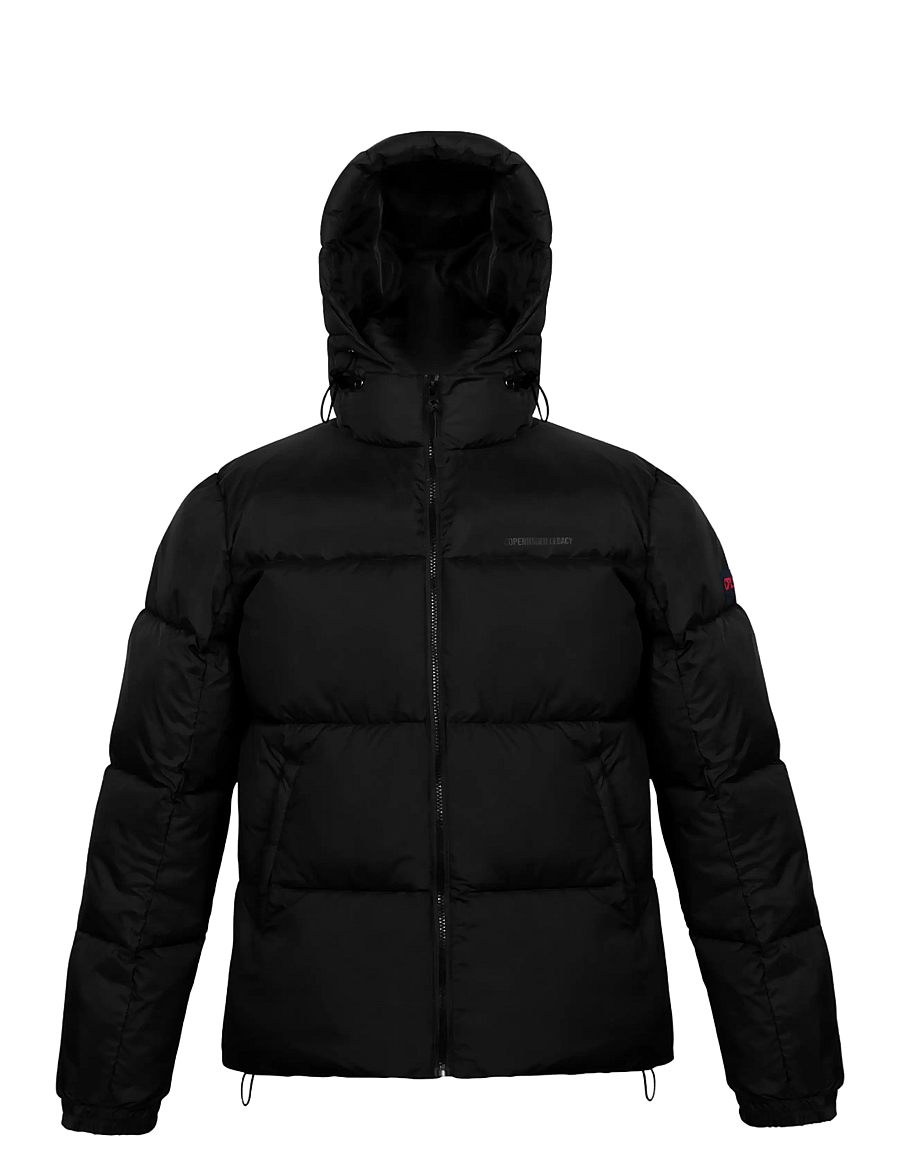 Copenhagen Legacy - KIDS PUFF HOODED JACKET - rudens atlaides - black - 1