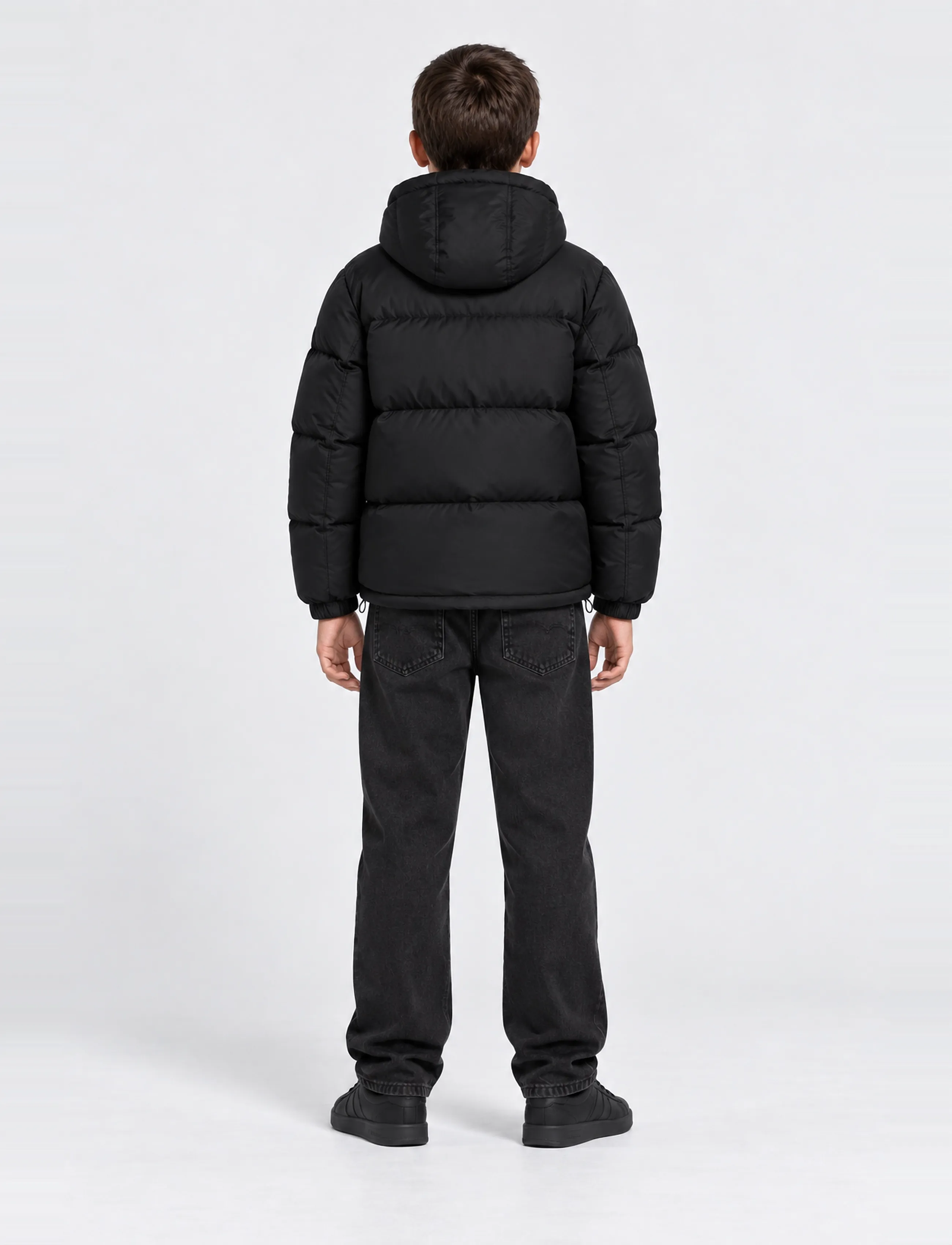 Copenhagen Legacy - KIDS PUFF HOODED JACKET - herbstersparnisse - black - 3
