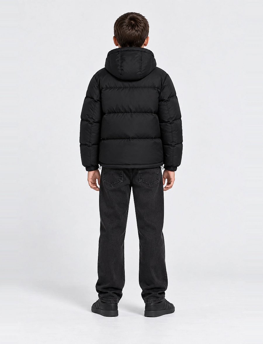 Copenhagen Legacy - KIDS PUFF HOODED JACKET - rudens atlaides - black - 3