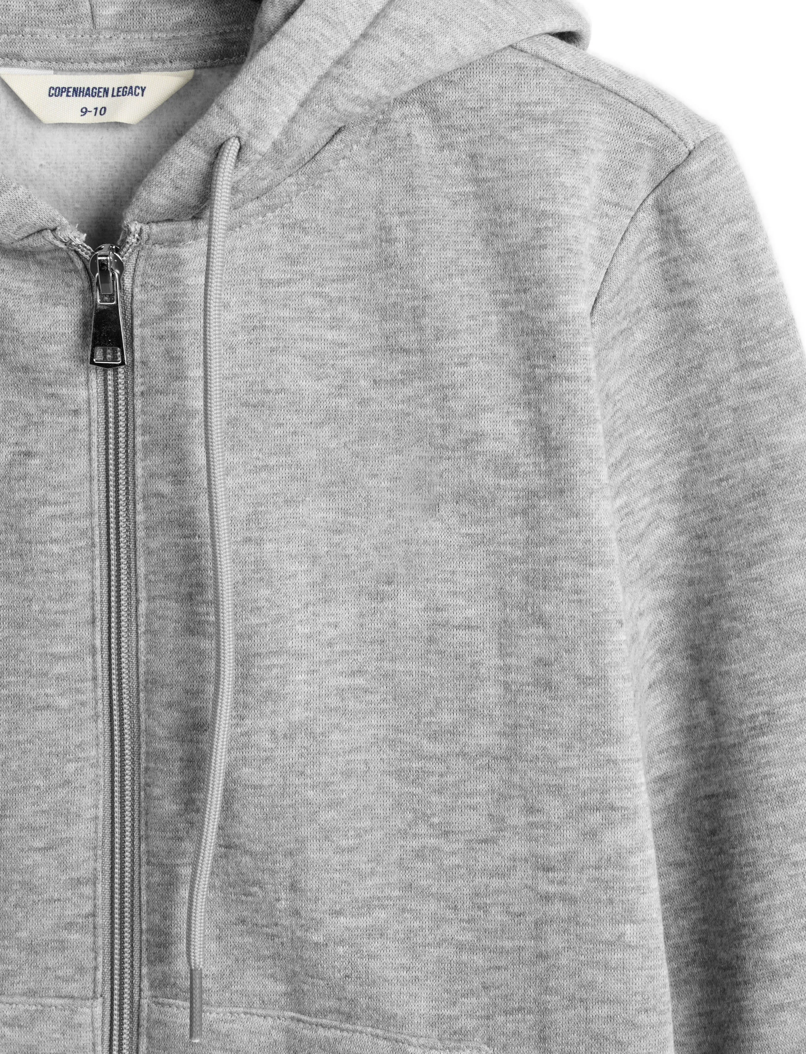 Copenhagen Legacy - KIDS ZIP HOODIE - autumn clothing - grey melange - 2