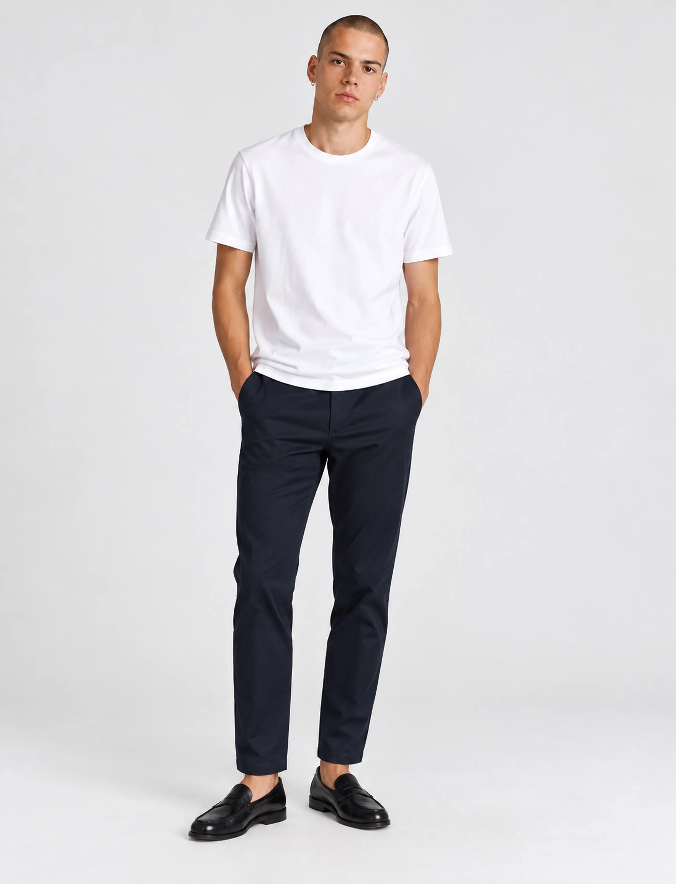 Copenhagen Legacy - SUPER FLEX CHINO PANTS - püksid & teksad - navy - 0