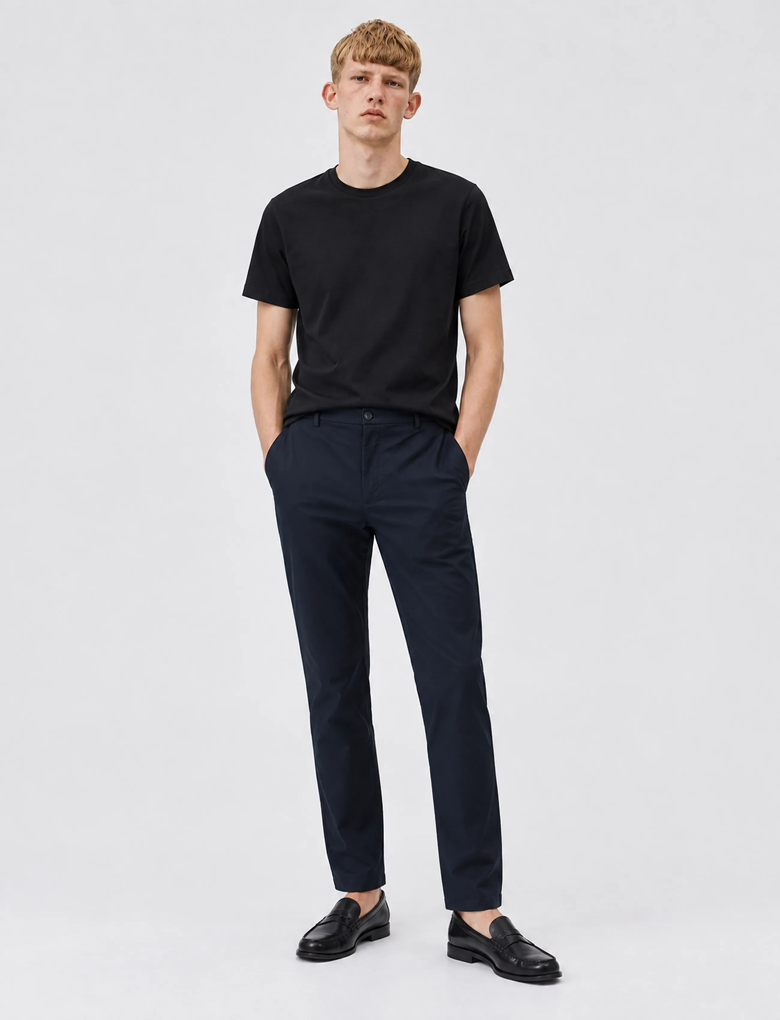 Copenhagen Legacy - SUPER FLEX CHINO PANTS - püksid & teksad - black - 0