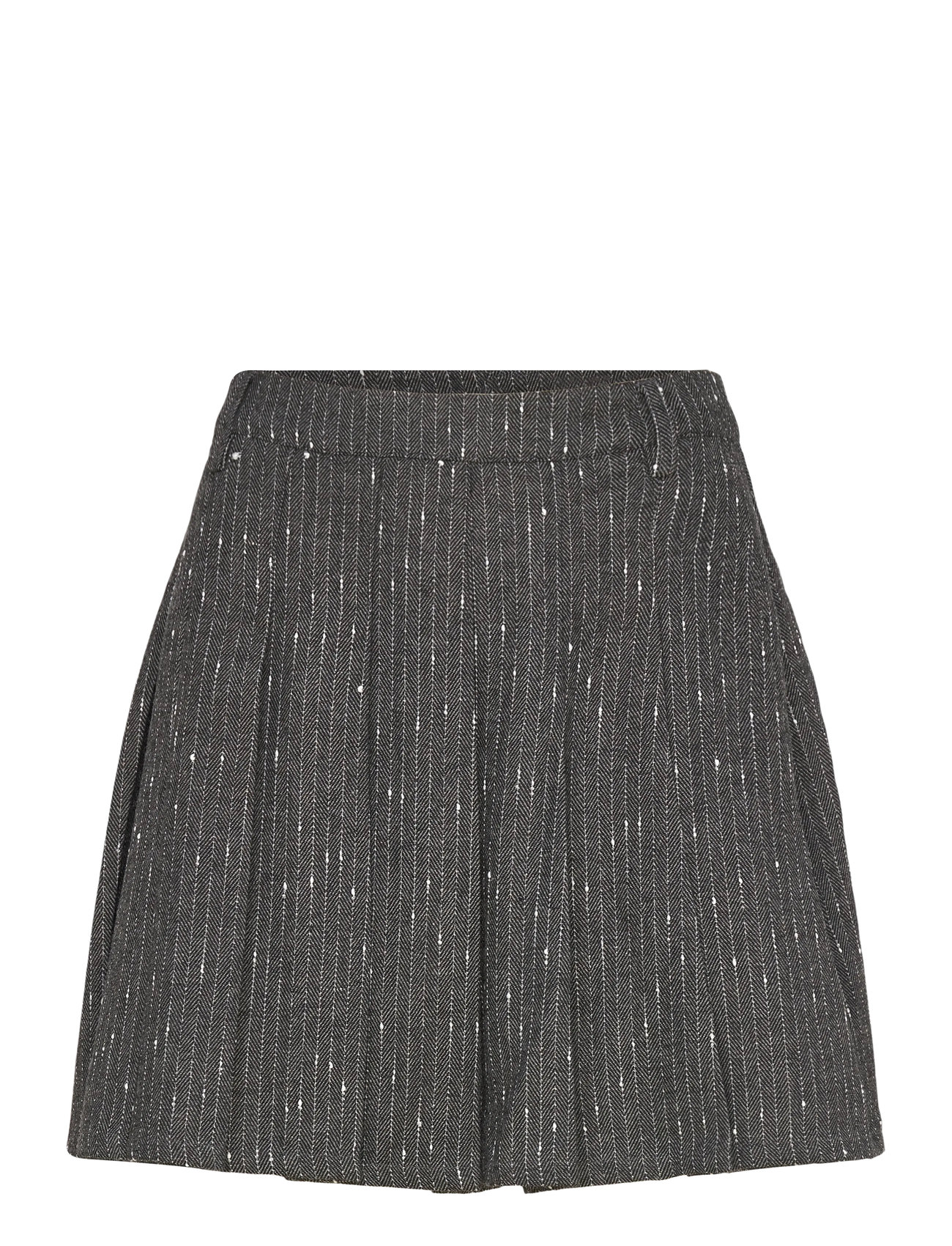 Copenhagen Muse Cmtrina-Skirt Is A Short Skirt In A Premium Material With A Herringbone Pattern - Grey - XS