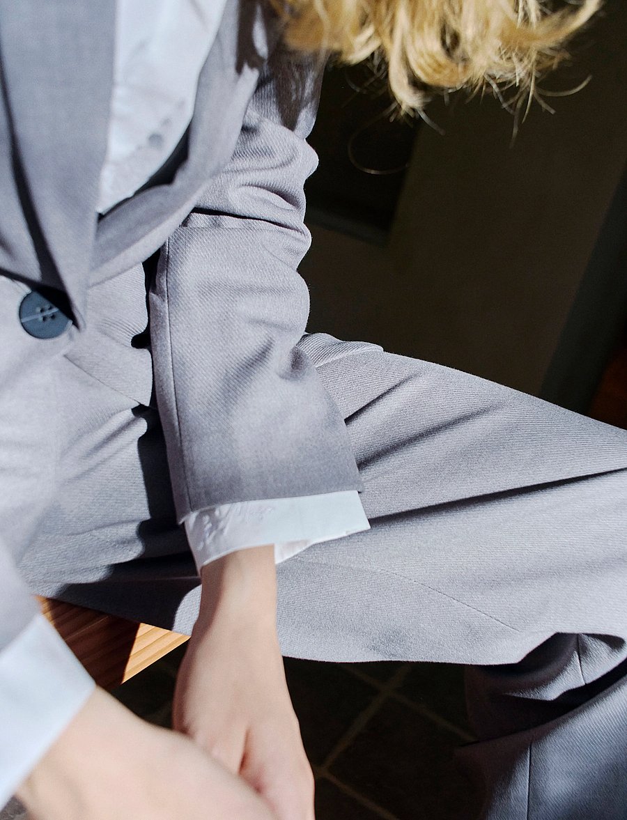 Copenhagen Muse - CMTAILOR-JA - enkeltradede blazere - light grey melange - 3