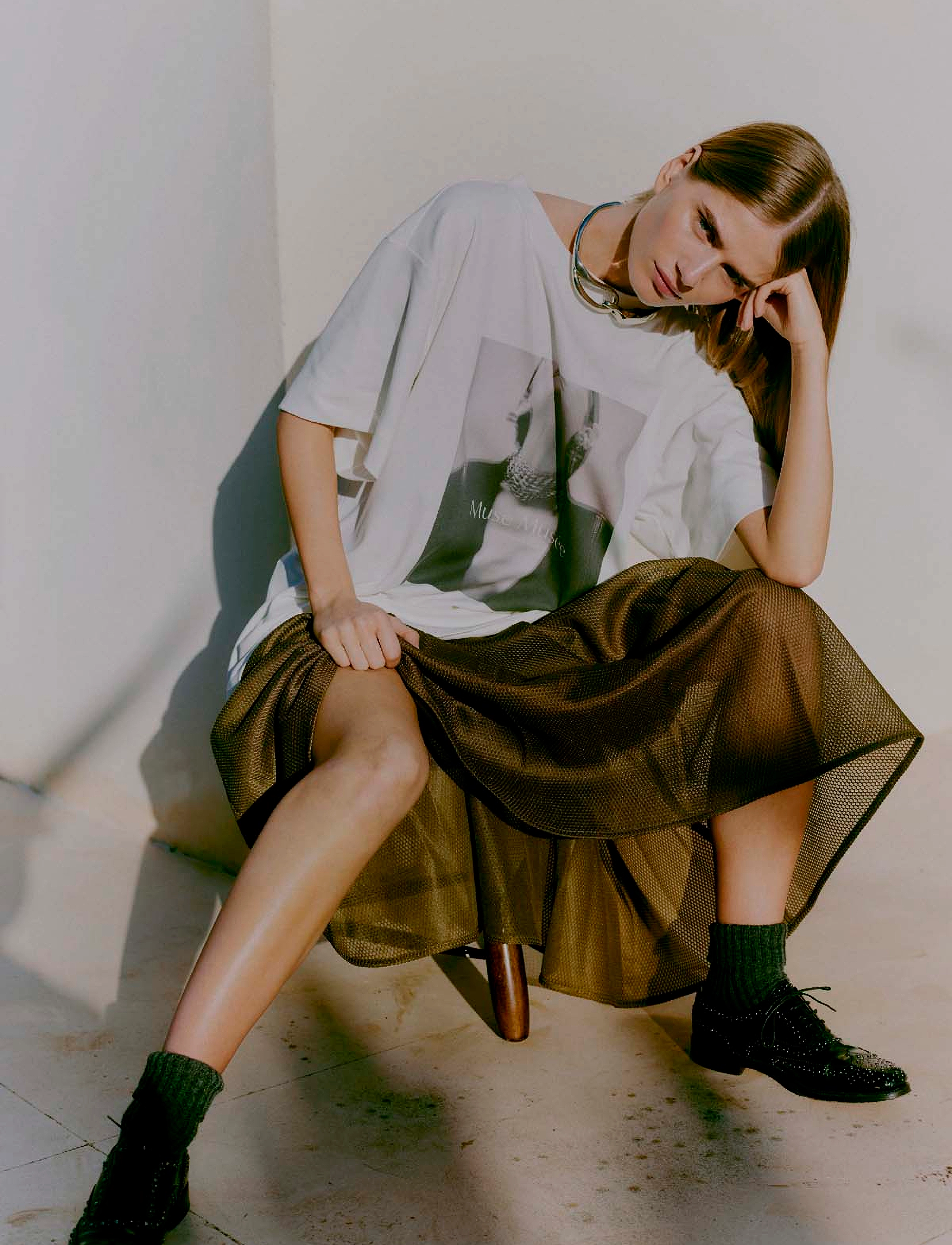 Copenhagen Muse - CMSARAH-SKIRT - military olive - 3