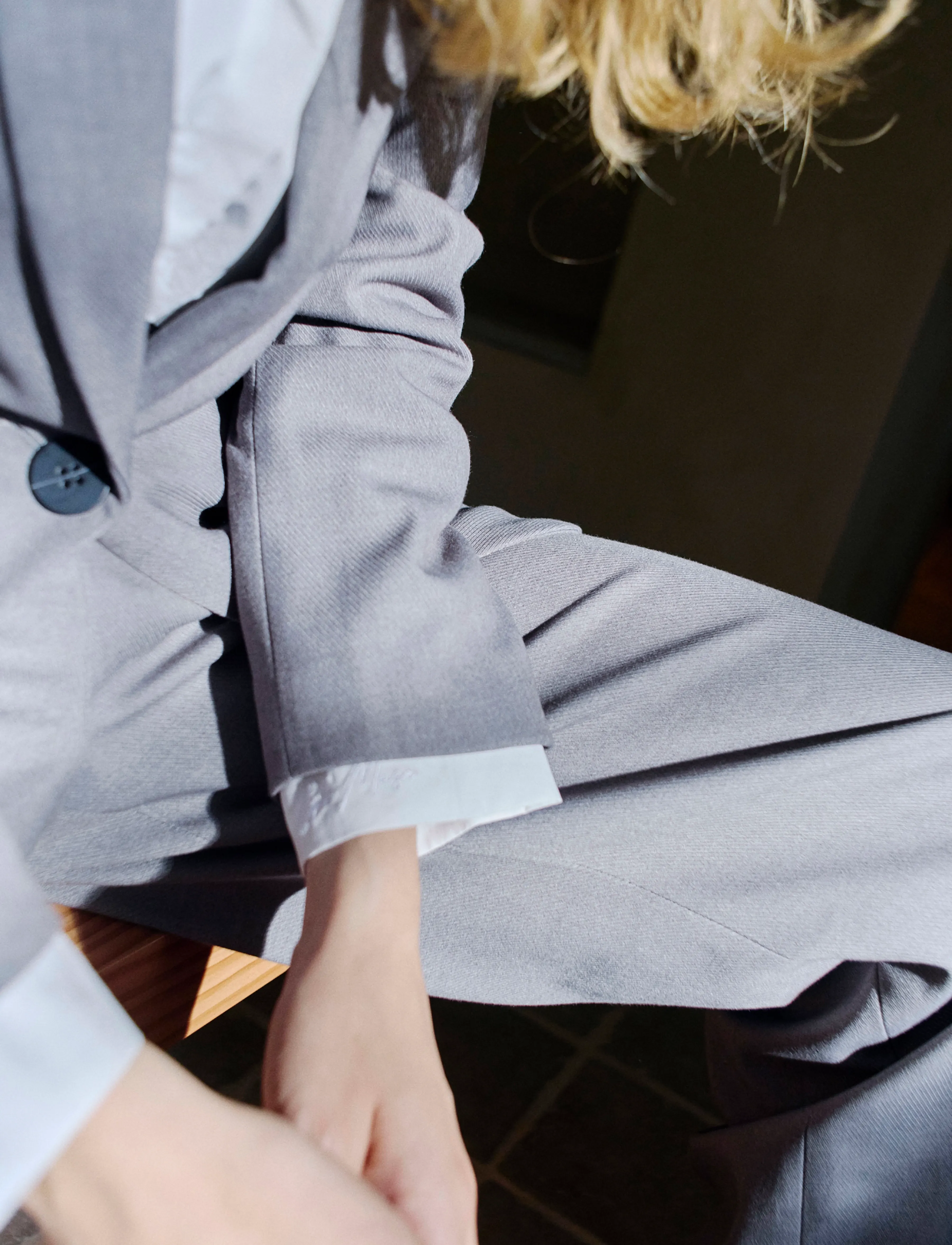 Copenhagen Muse - CMTAILOR-PANTS - pidulikud püksid - light grey melange - 3