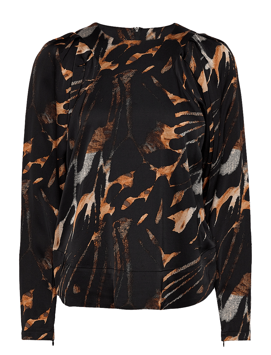 Copenhagen Muse - CMBELMA-BLOUSE - langärmlige blusen - black w. argan oil - 0