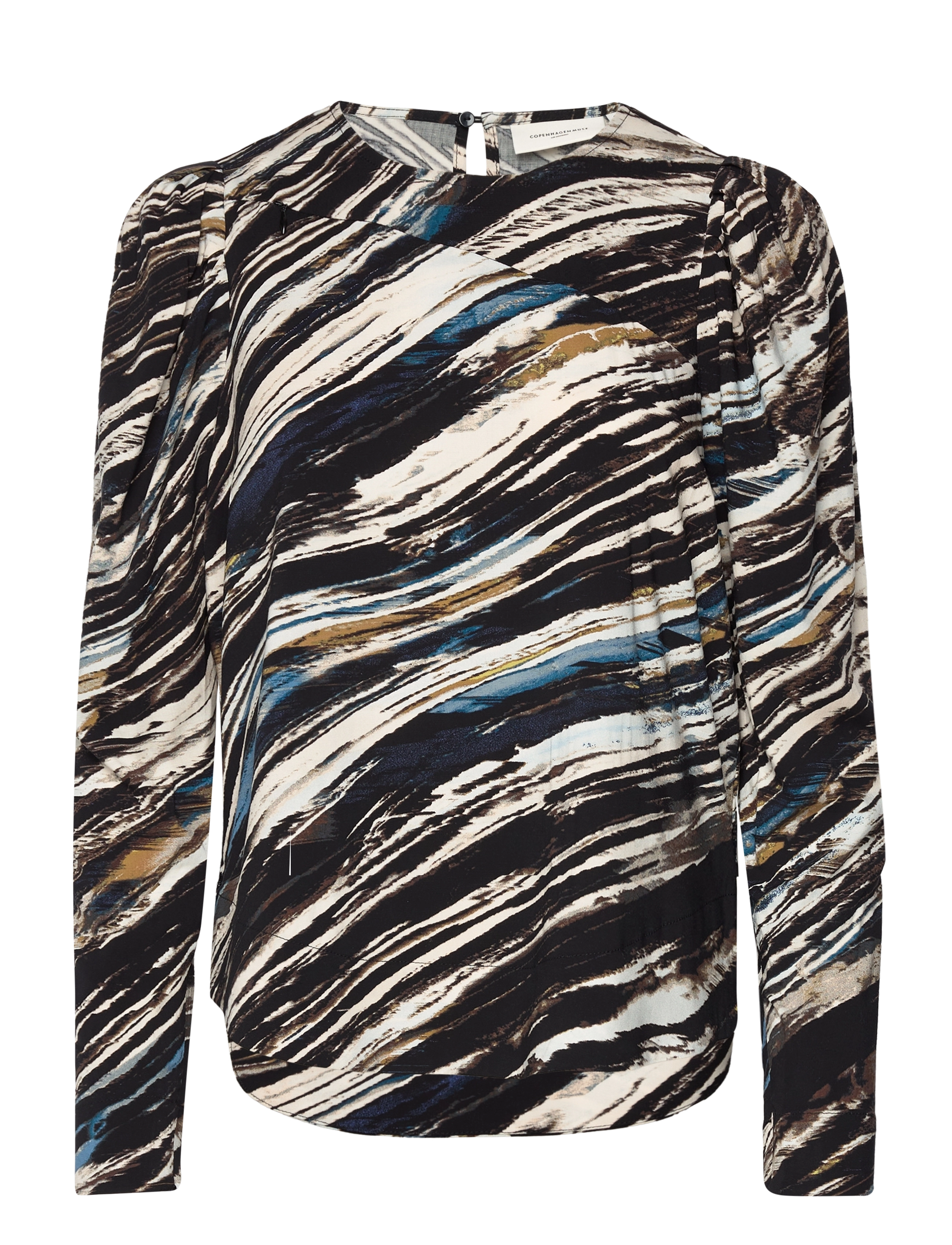 Copenhagen Muse CMVITA-BLOUSE - Bluser & Skjorter - BLACK W. LENTIL SPROUT / black